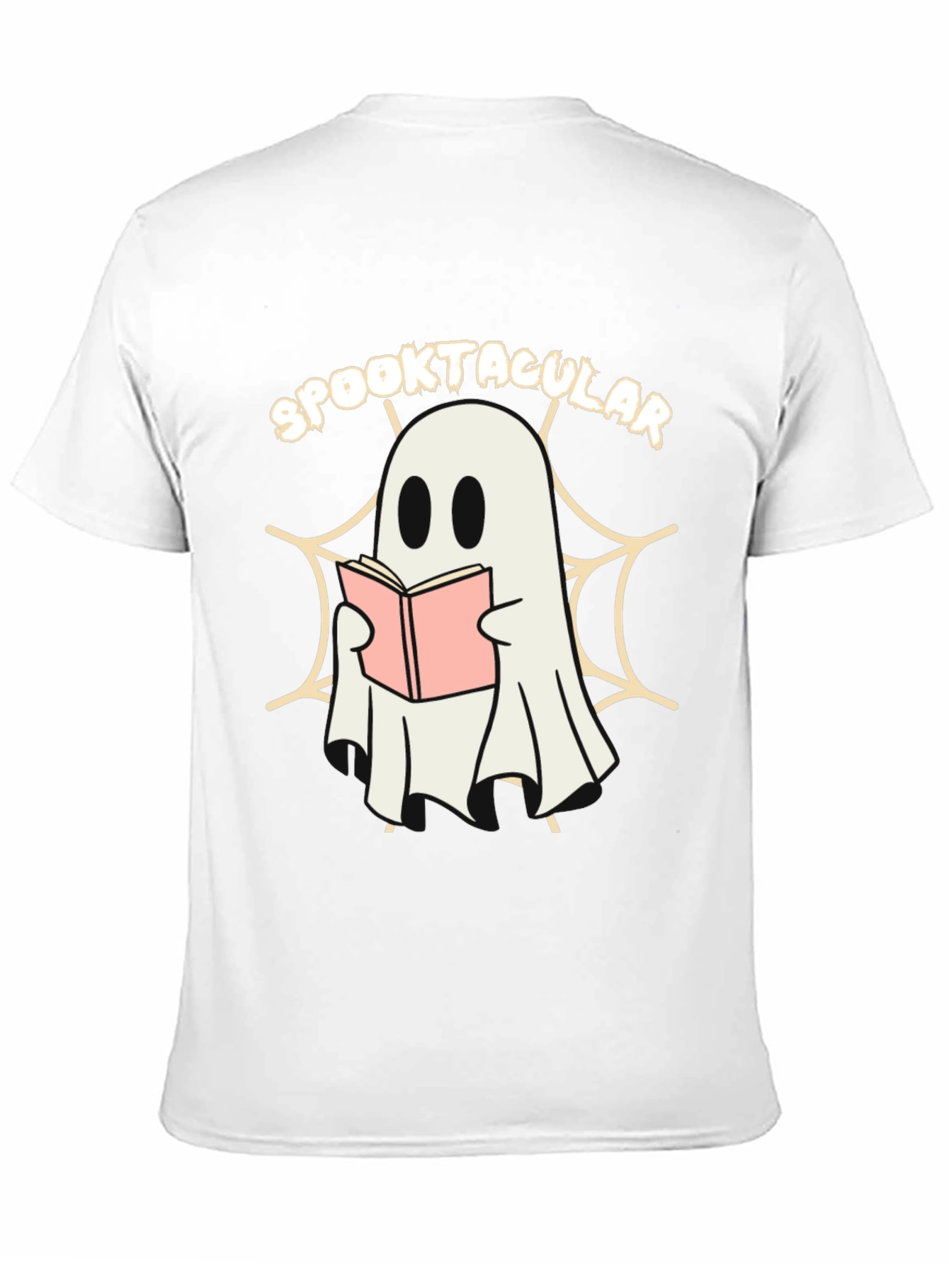 Black Spooktacular Ghost Reading Book T-Shirt view 11
