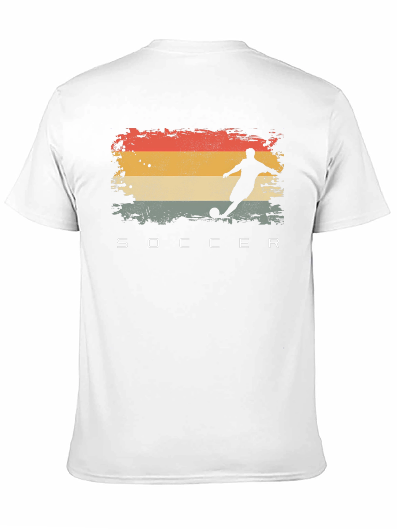 Black Retro Soccer Player Graphic T-Shirt view 11