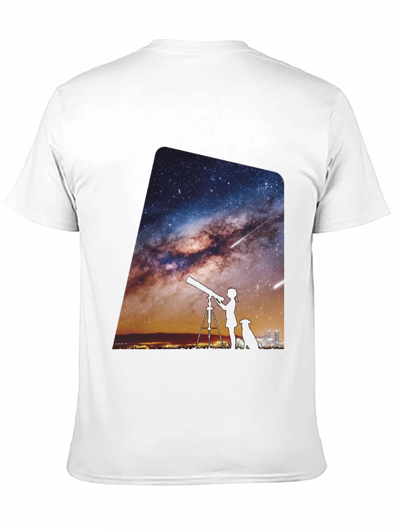 Black Starry Night Tee - Unisex Premium Cotton T-Shirt view 11