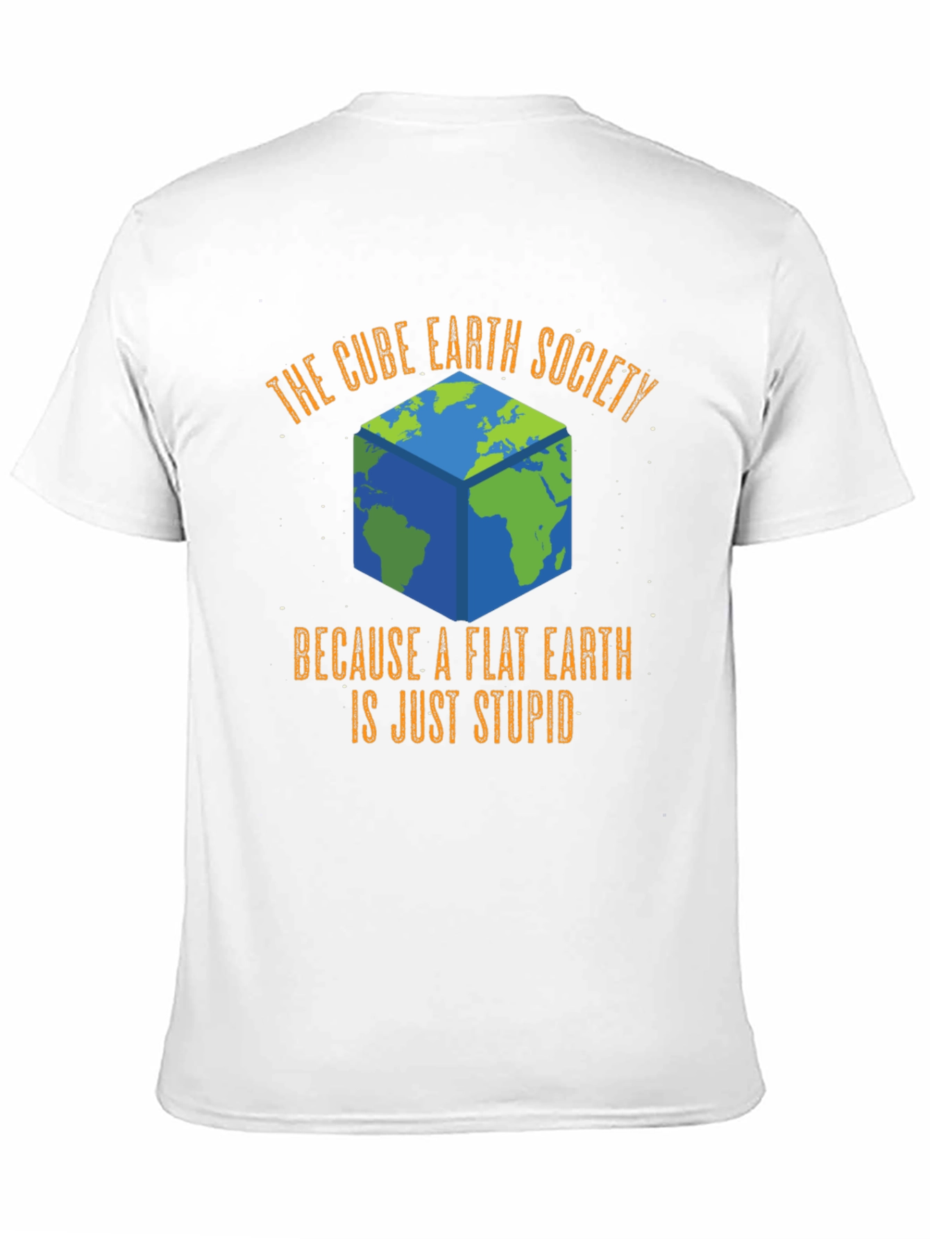 Black Cube Earth Society T-Shirt - Funny Flat Earth Conspiracy Tee view 11