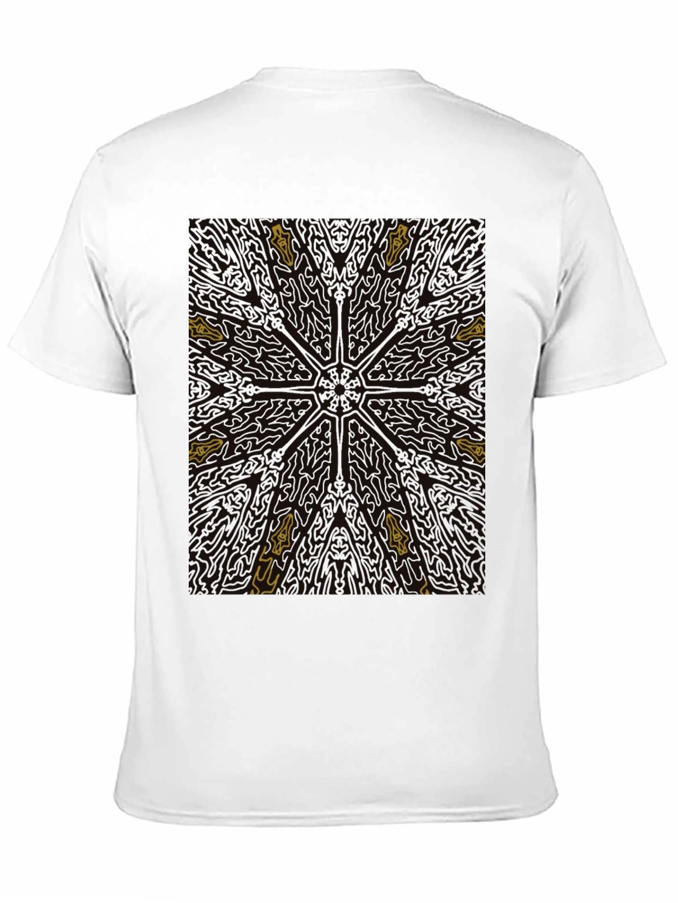 Black Abstract Starburst Graphic Tee - Black view 11