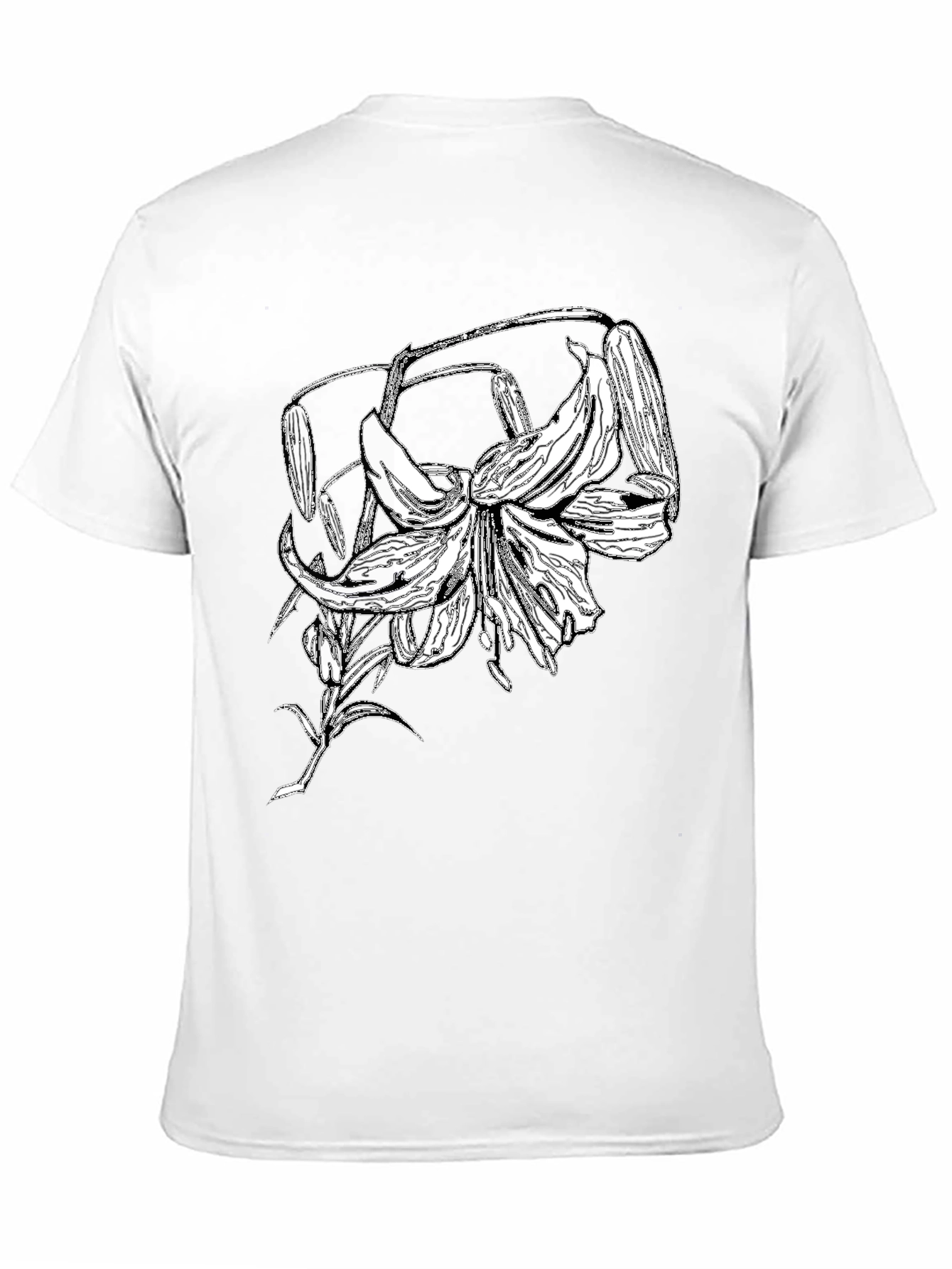 Black Floral Graphic T-Shirt - Black Casual Tee view 11