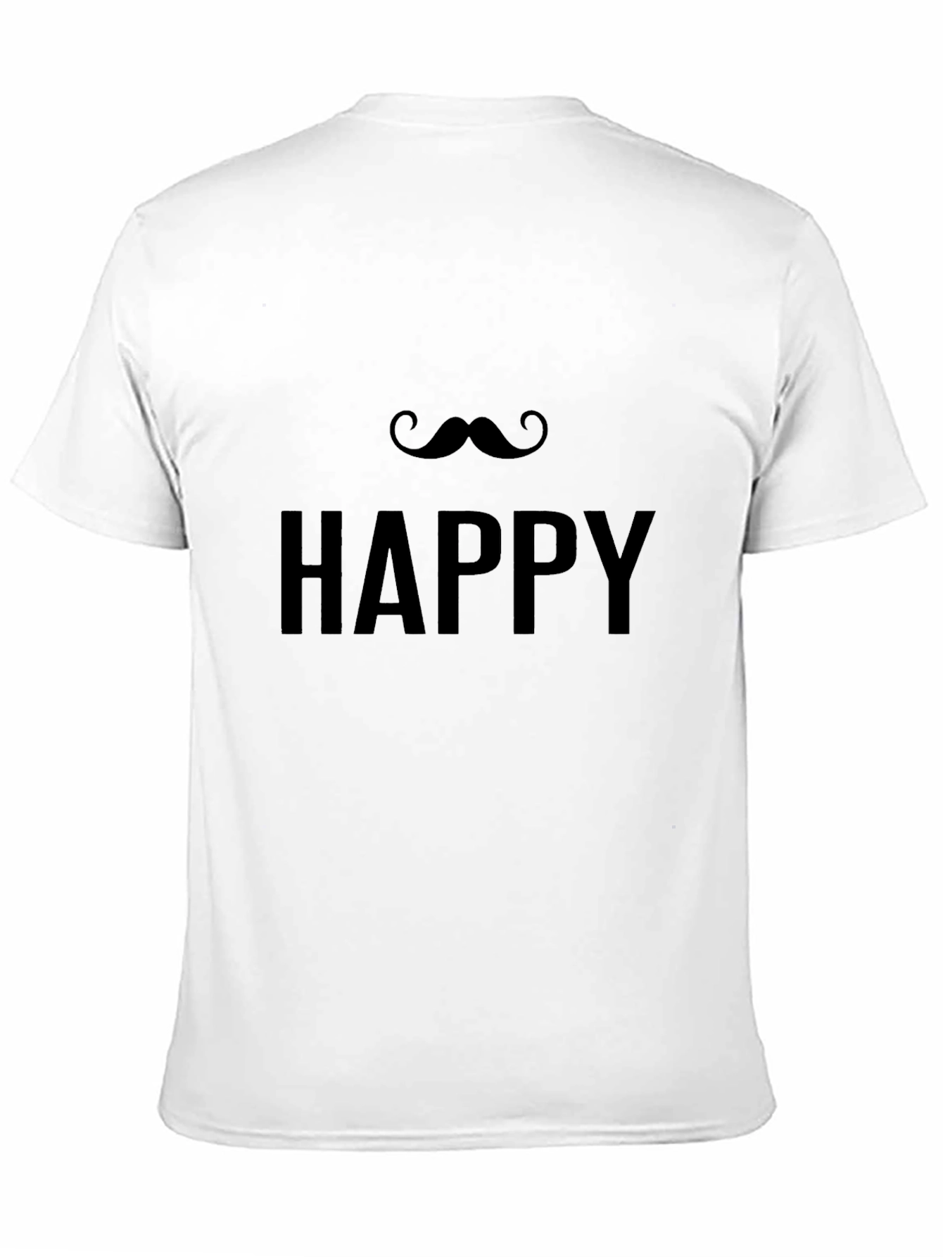 Black Happy Mustache T-Shirt - Classic Black view 11
