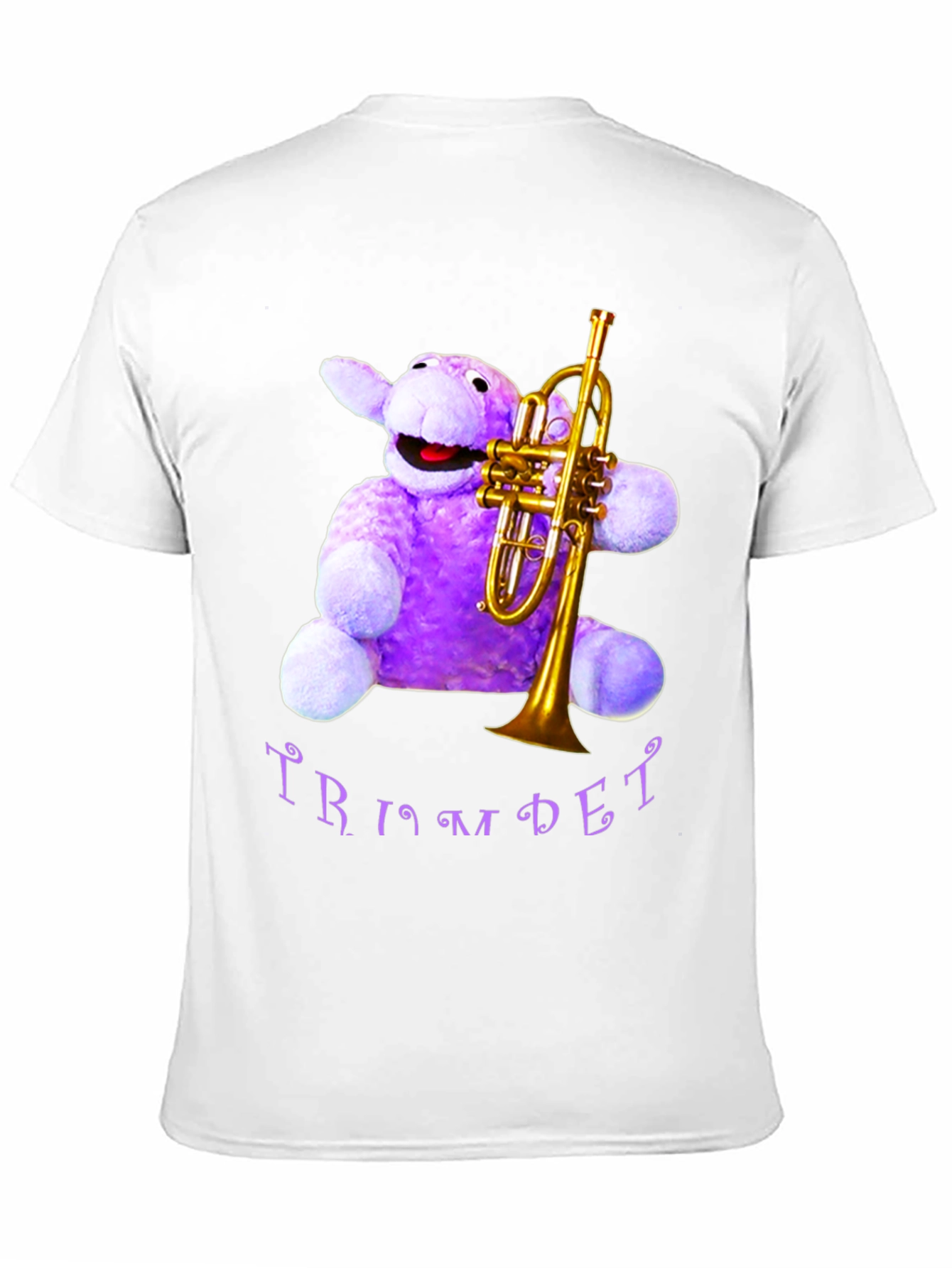 Black Purple Plush Trumpet T-Shirt view 11