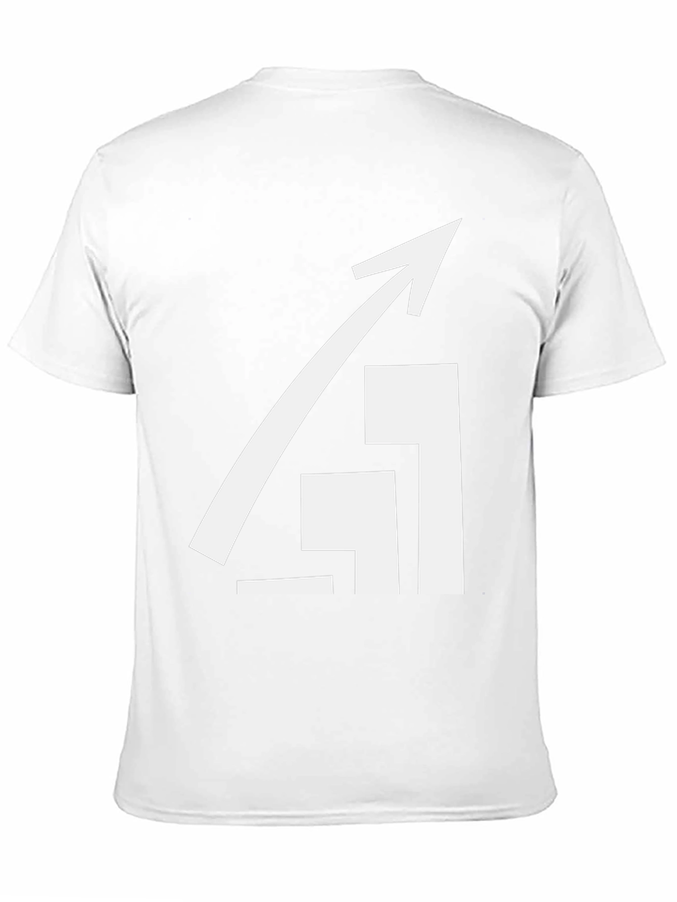 Black Trending Up T-Shirt - White Graphic on Black view 11
