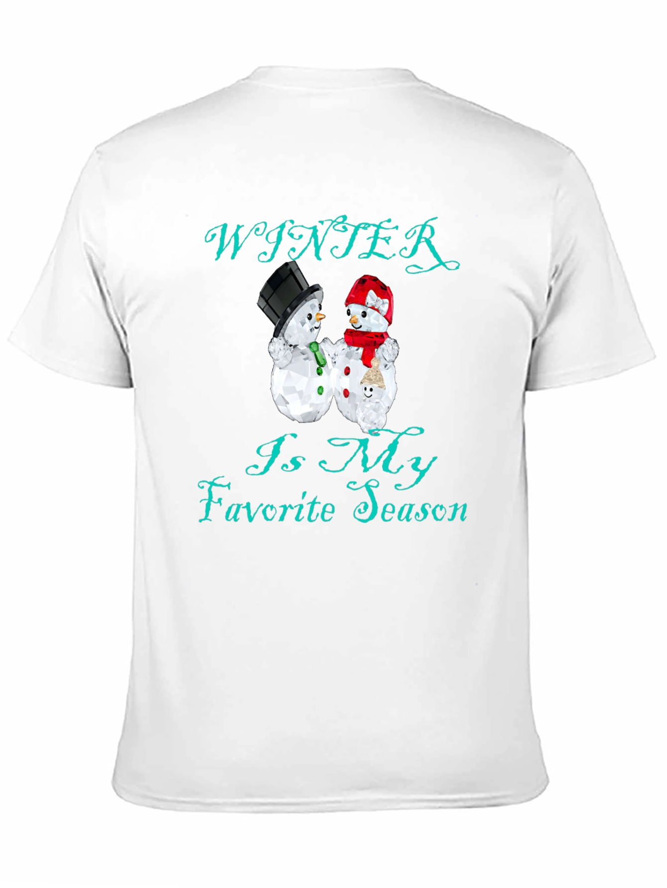 Black Winter Is My Favorite Season Black T-Shirt view 11