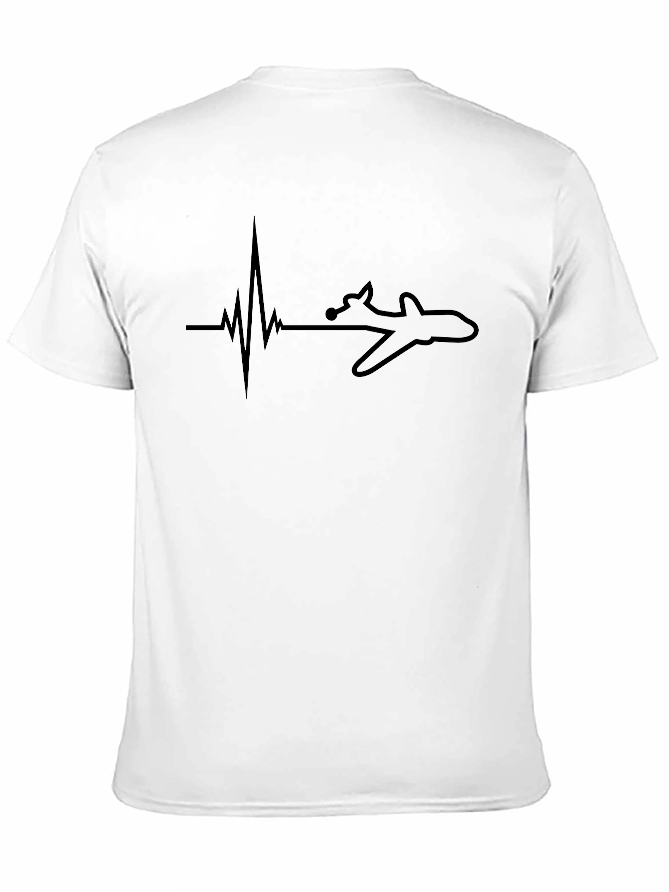 Black Pilot Heartbeat T-Shirt - Aviation Lover Tee view 11