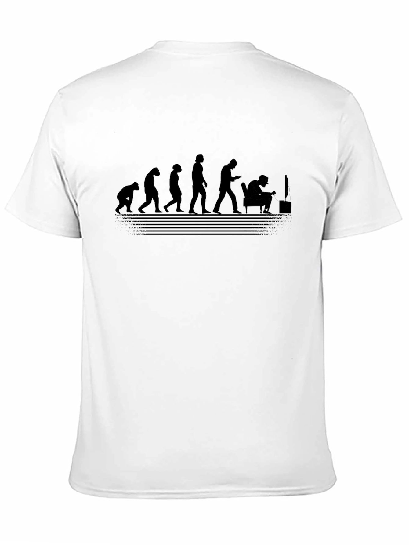 Black Evolution of Gaming Black T-Shirt view 11