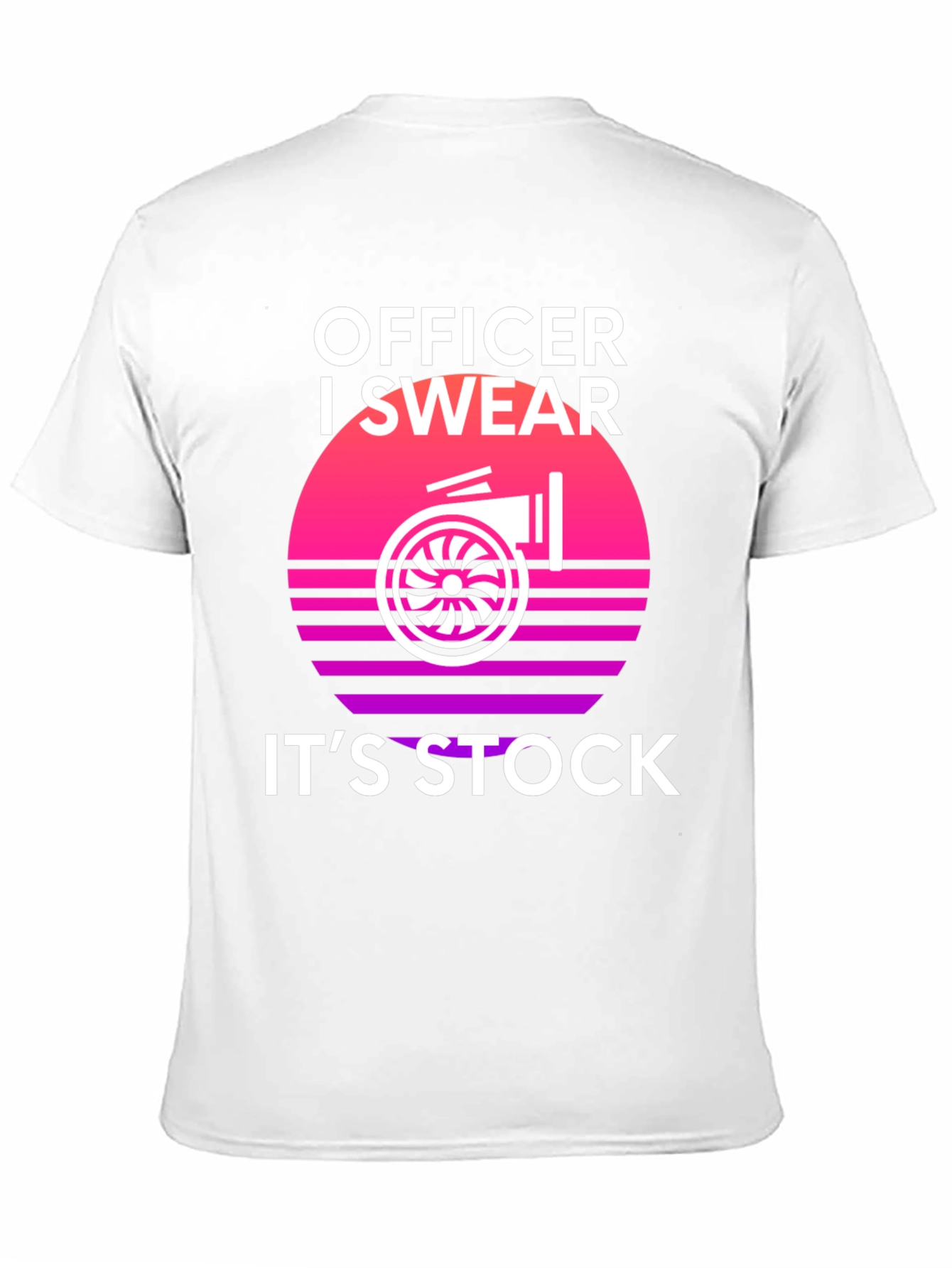 Black Officer I Swear It's Stock Turbo T-Shirt view 11