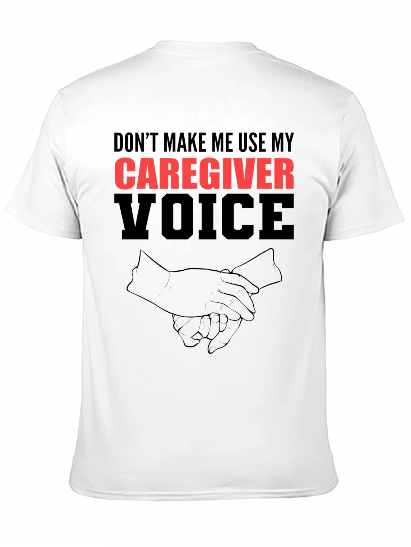Black Caregiver Voice T-Shirt - Funny Graphic Tee view 11