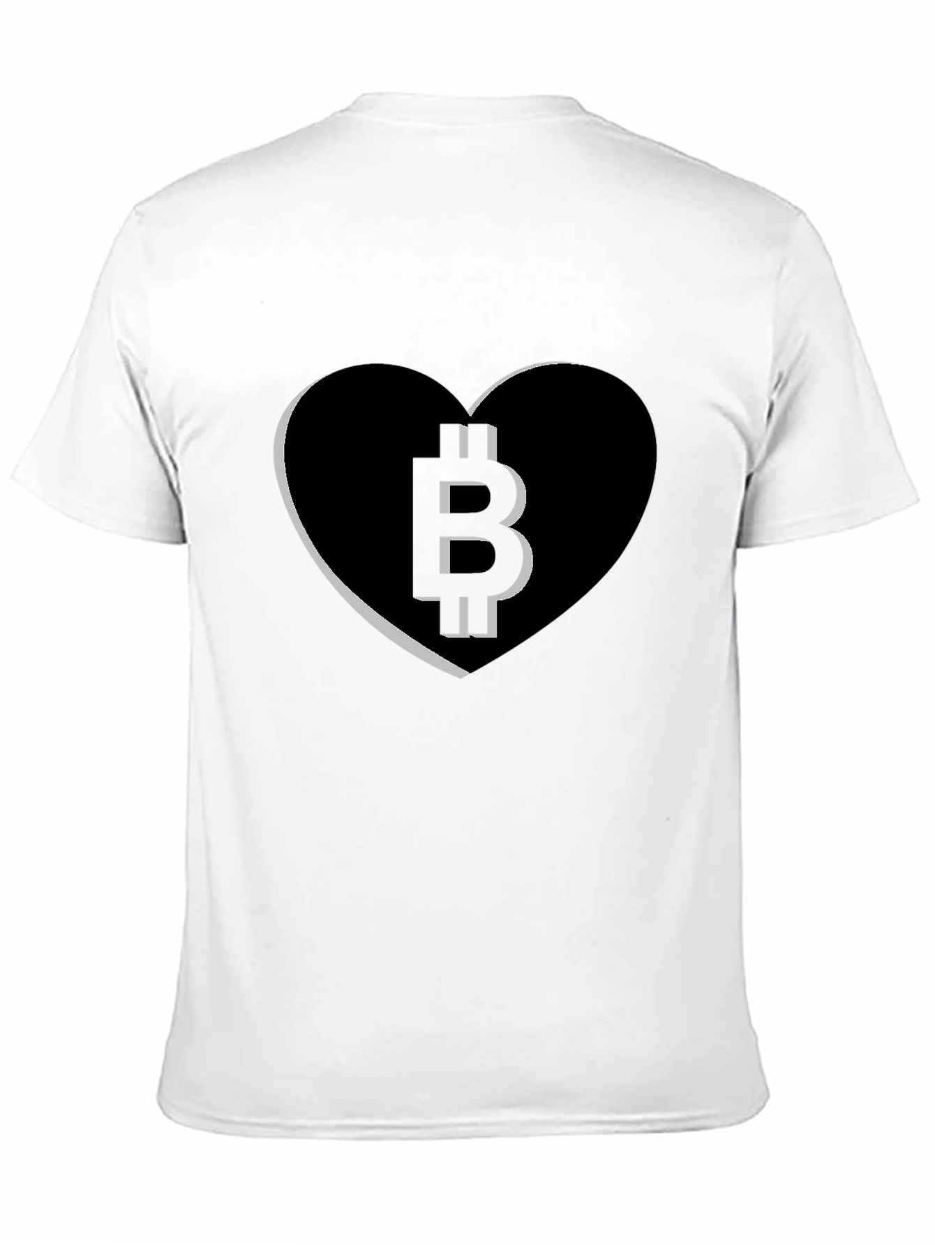 Black Bitcoin Heart Tee - Crypto Love T-Shirt view 11