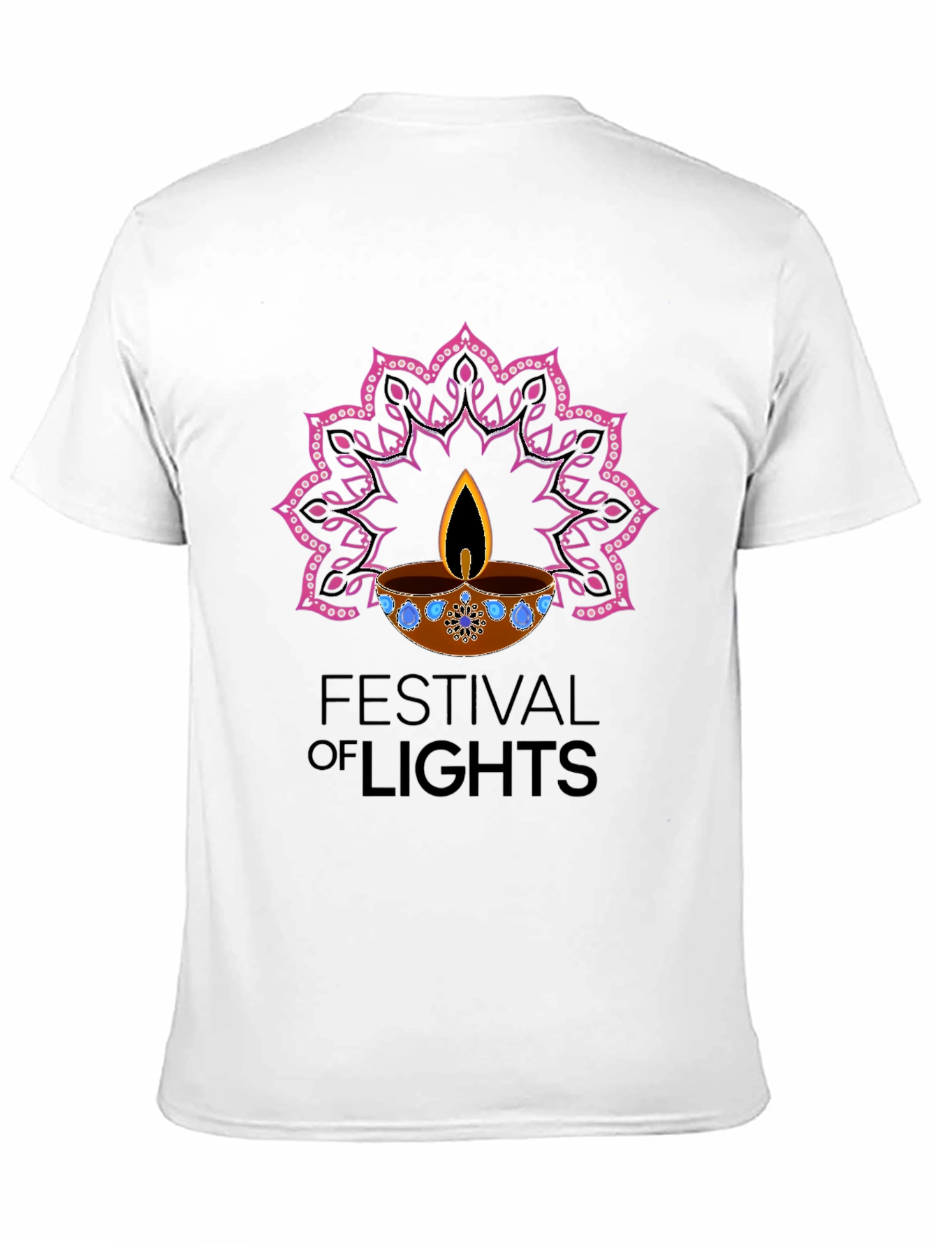Black Festival of Lights Graphic T-Shirt view 11