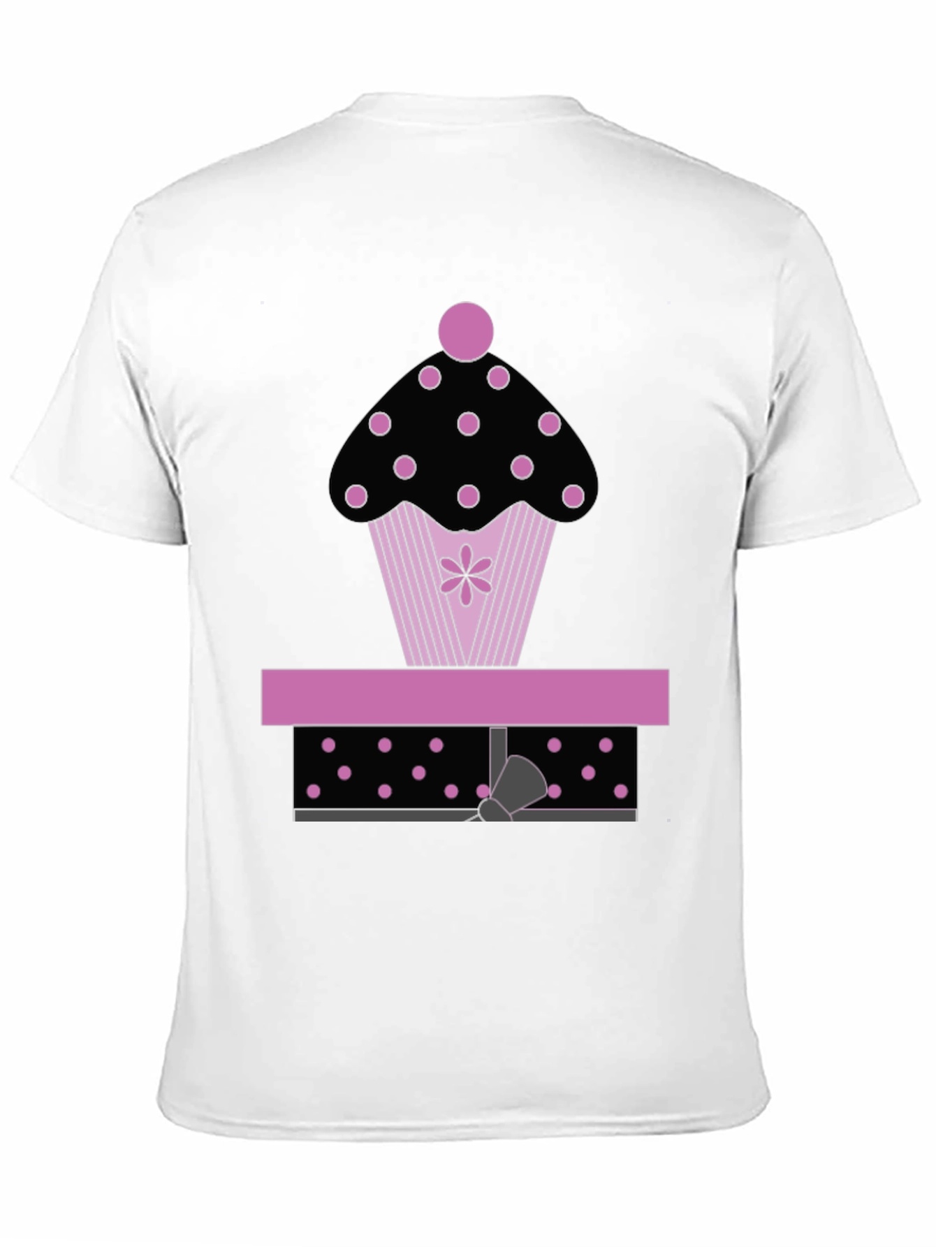 Black Cupcake Gift Graphic Tee - Black T-Shirt view 11