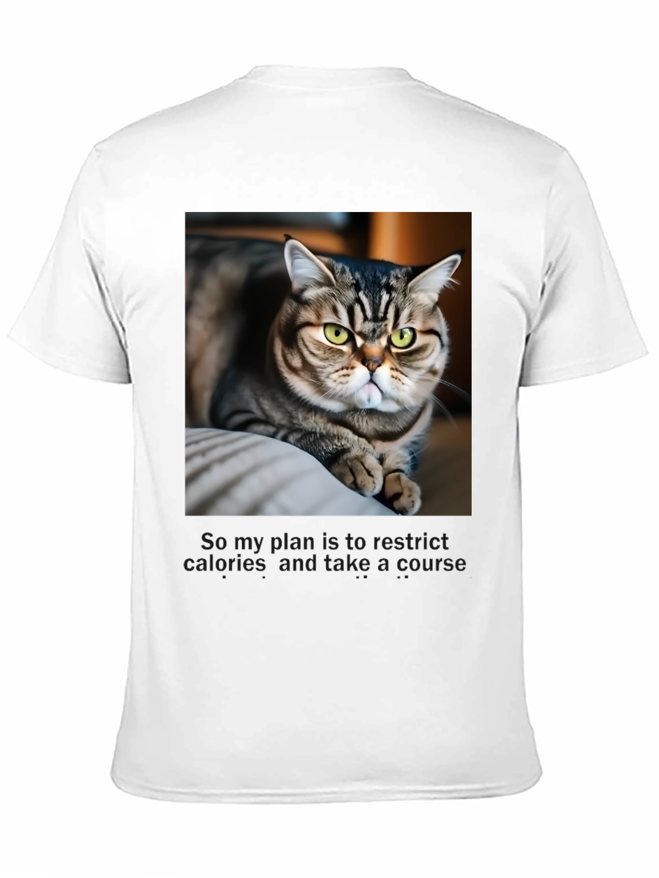 Black Funny Cat Graphic T-Shirt - Unisex Black Tee view 11