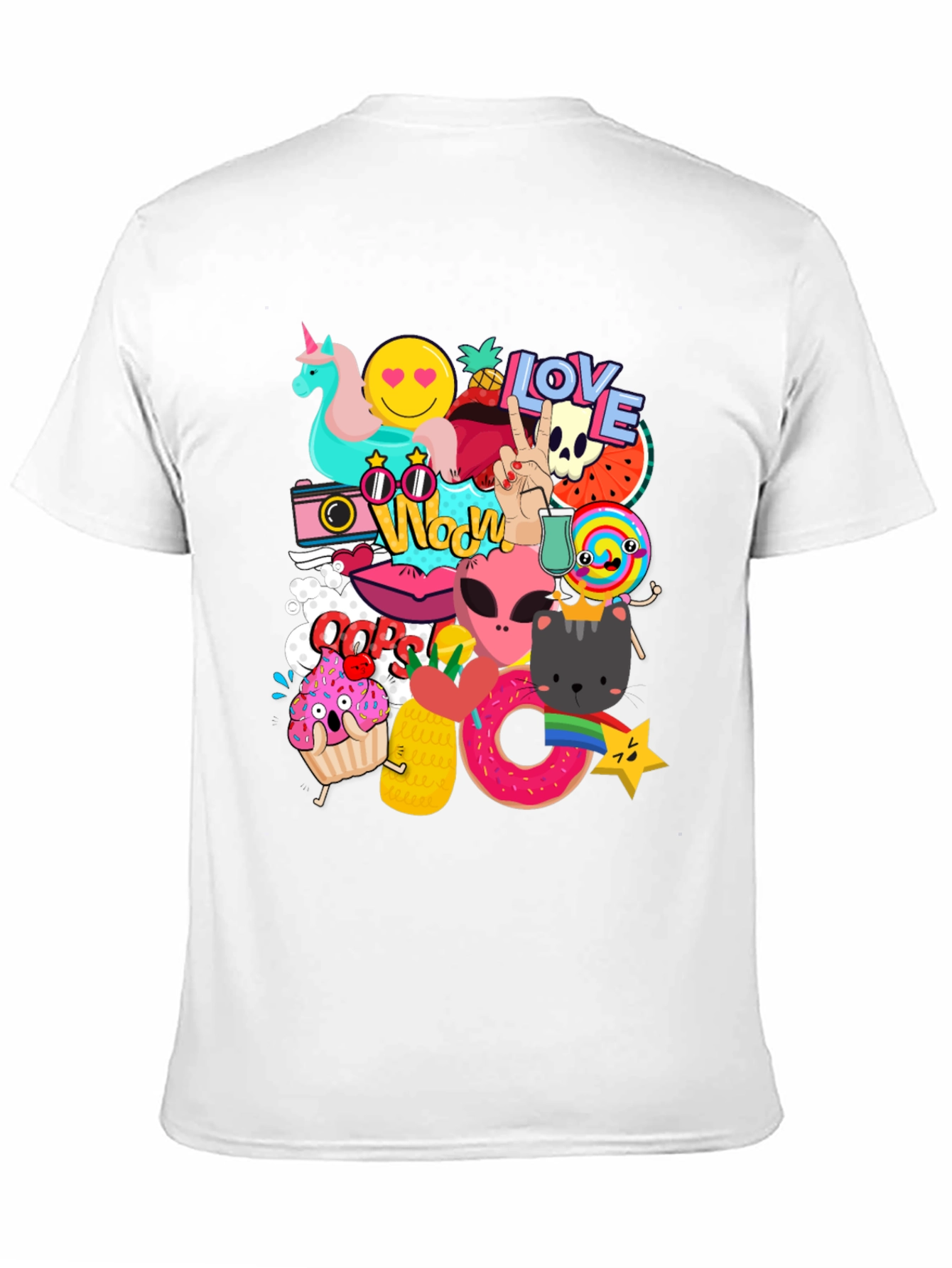 Black Fun Graphic Print Men's T-Shirt view 11