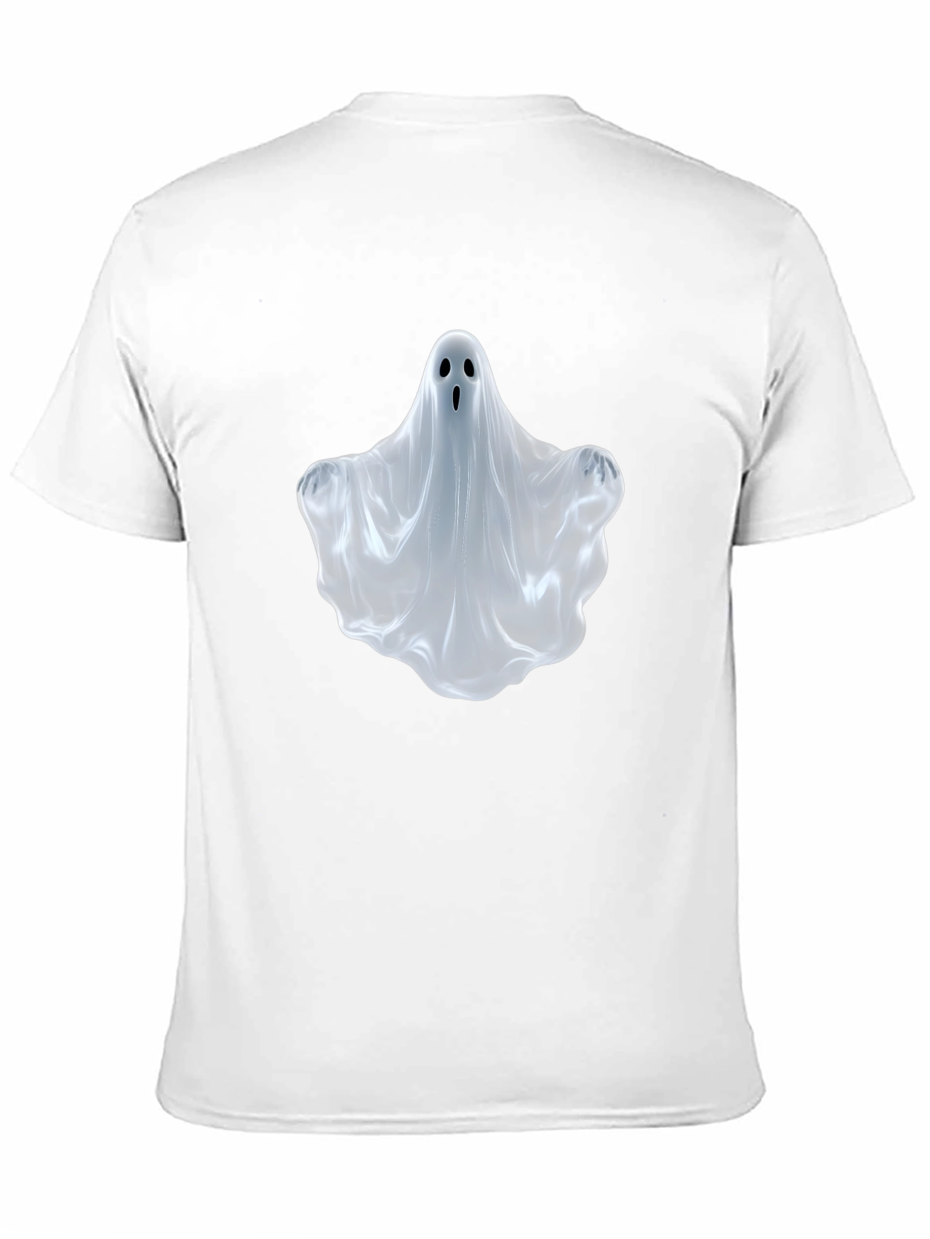 Black Spooky Ghost T-Shirt - Halloween Apparel view 11