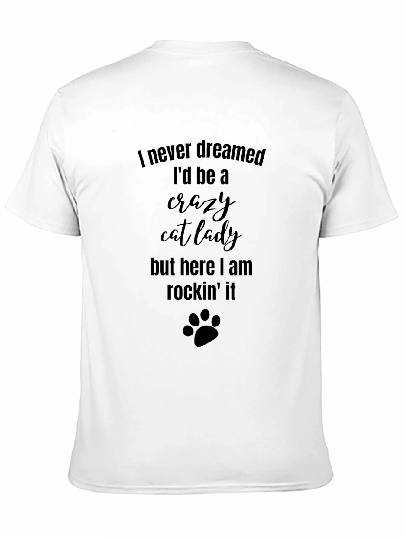 Black Crazy Cat Lady T-Shirt - Rockin' It! view 11