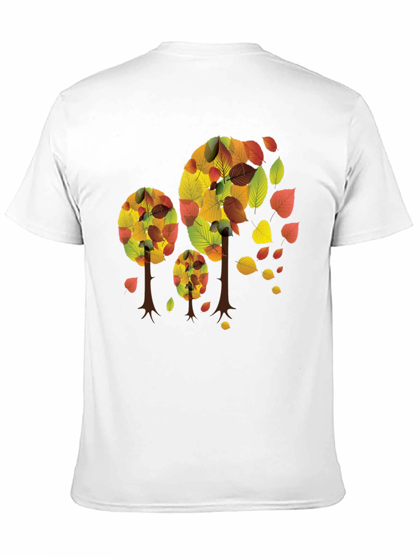 Black Autumn Trees Black T-Shirt view 11