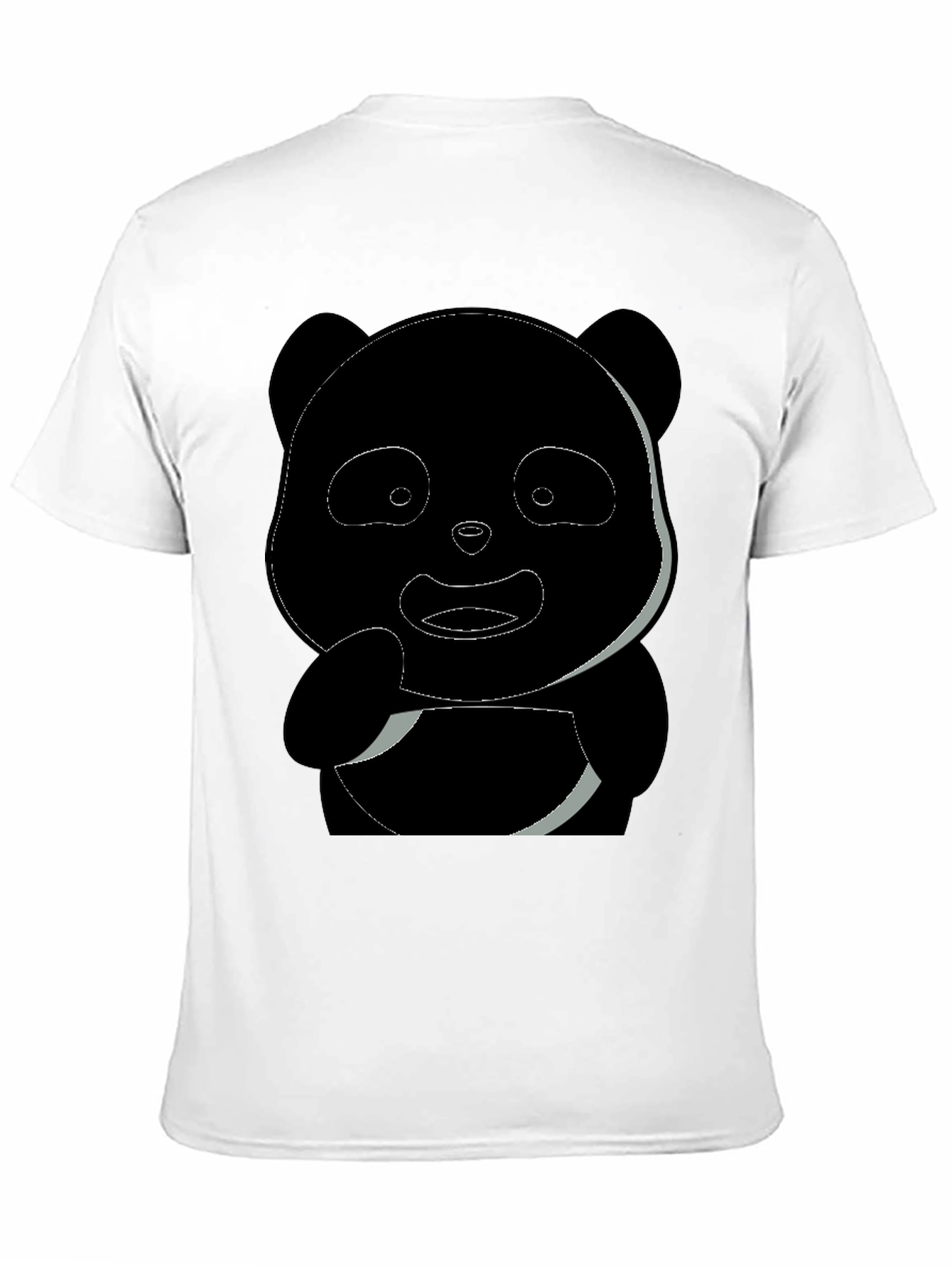 Black Panda Graphic Men's Black T-Shirt view 11