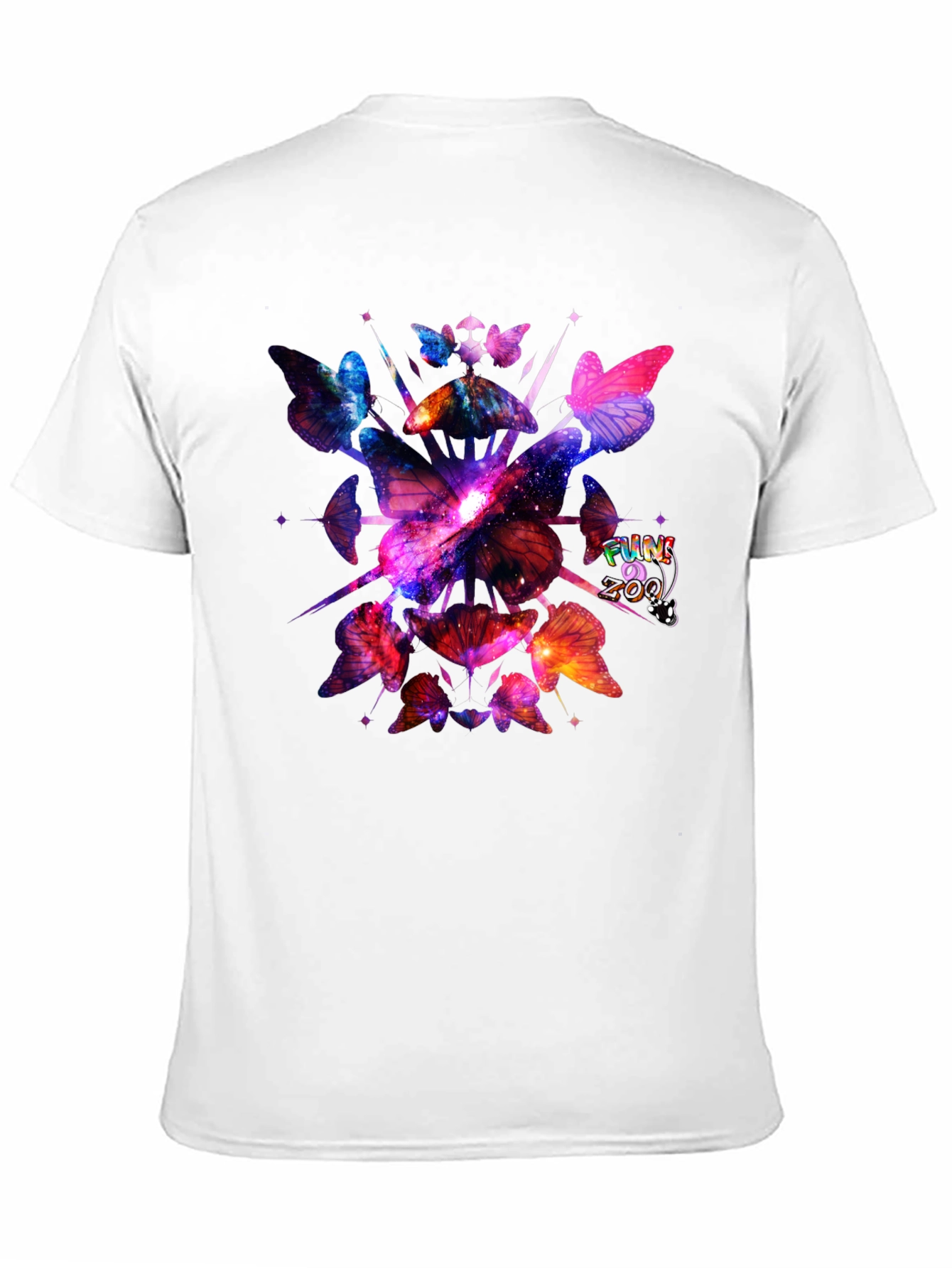 Black Galaxy Butterfly Graphic Black T-Shirt view 11