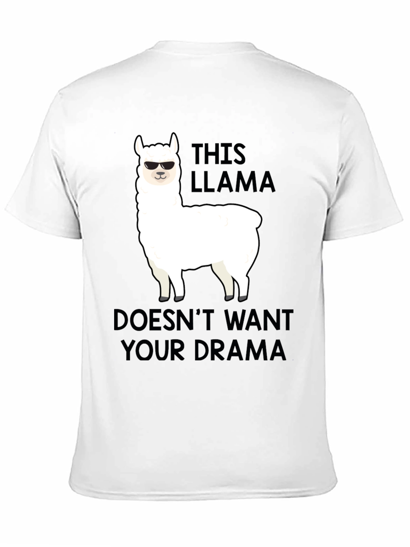 Black Llama Drama T-Shirt: Funny Graphic Tee for Men view 11
