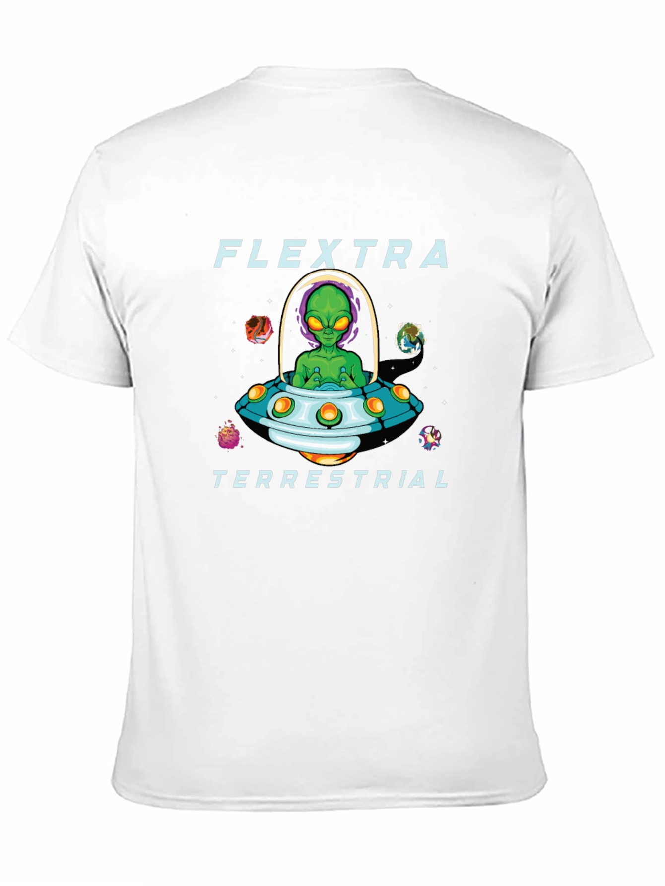 Black Flextra Terrestrial Alien Graphic T-Shirt view 11