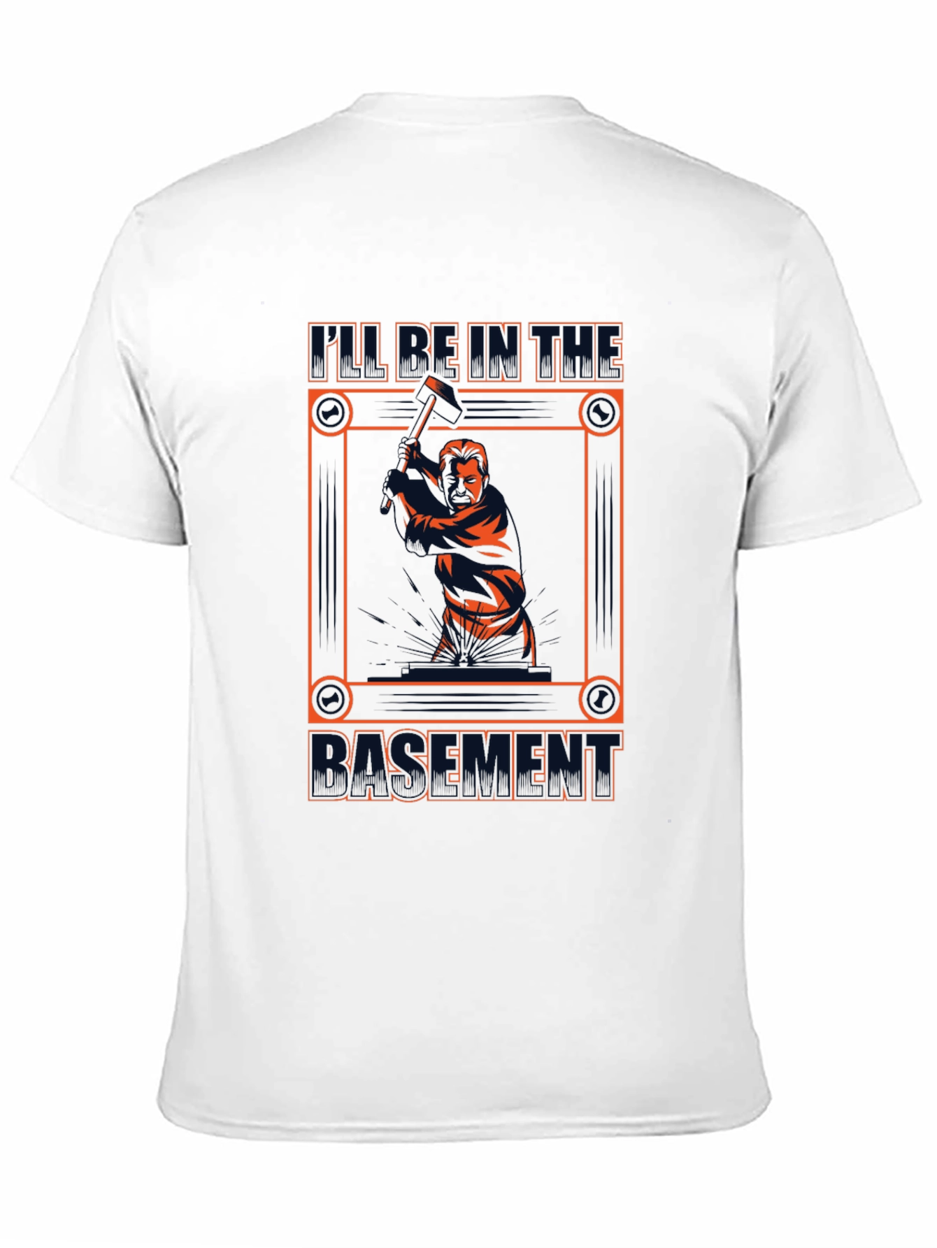 Black I'll Be In The Basement T-Shirt view 11