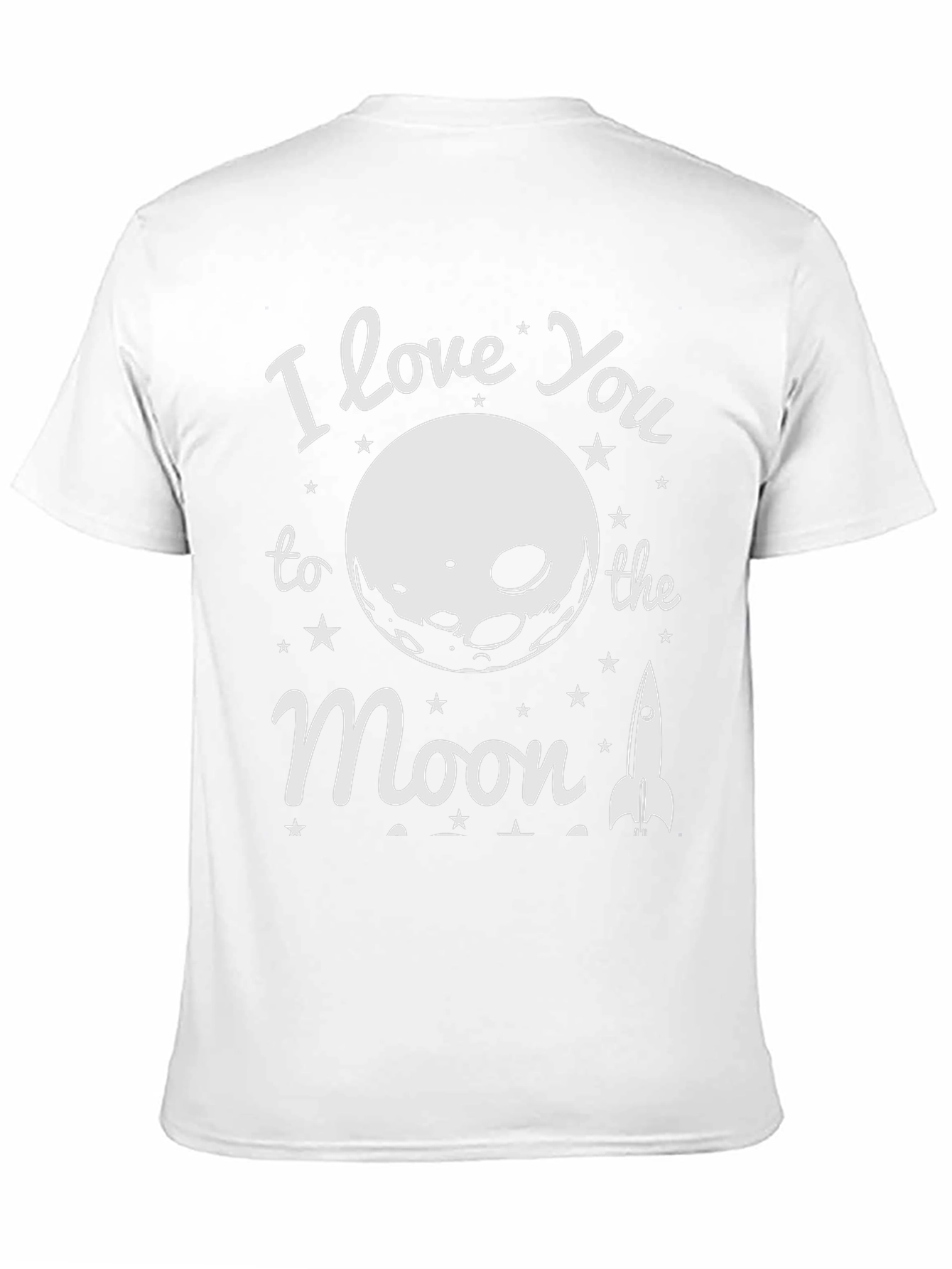 Black I Love You to the Moon T-Shirt view 11