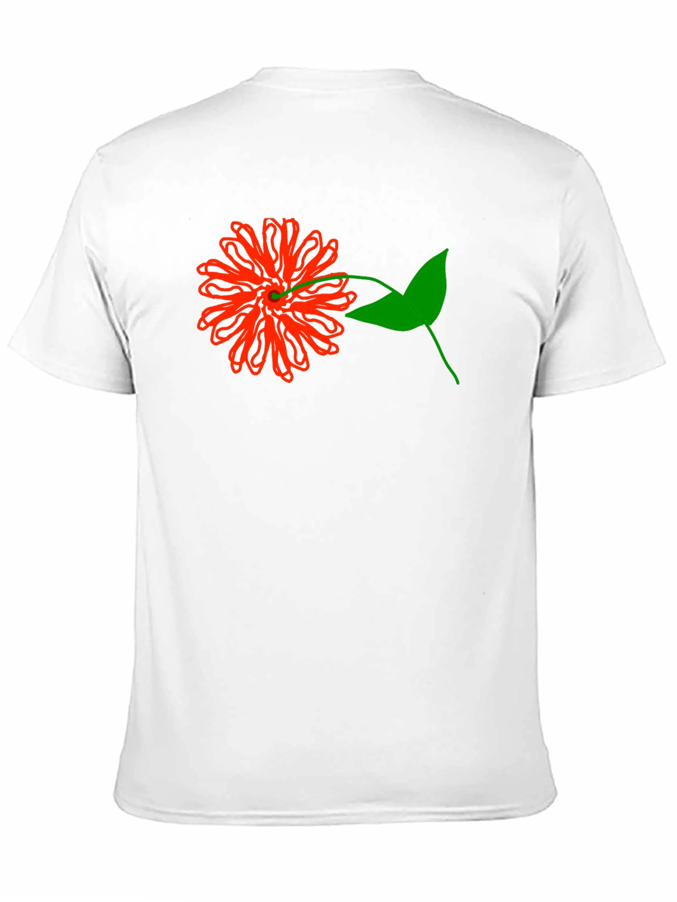 Black Red Flower Graphic Tee - Black Cotton T-Shirt view 11