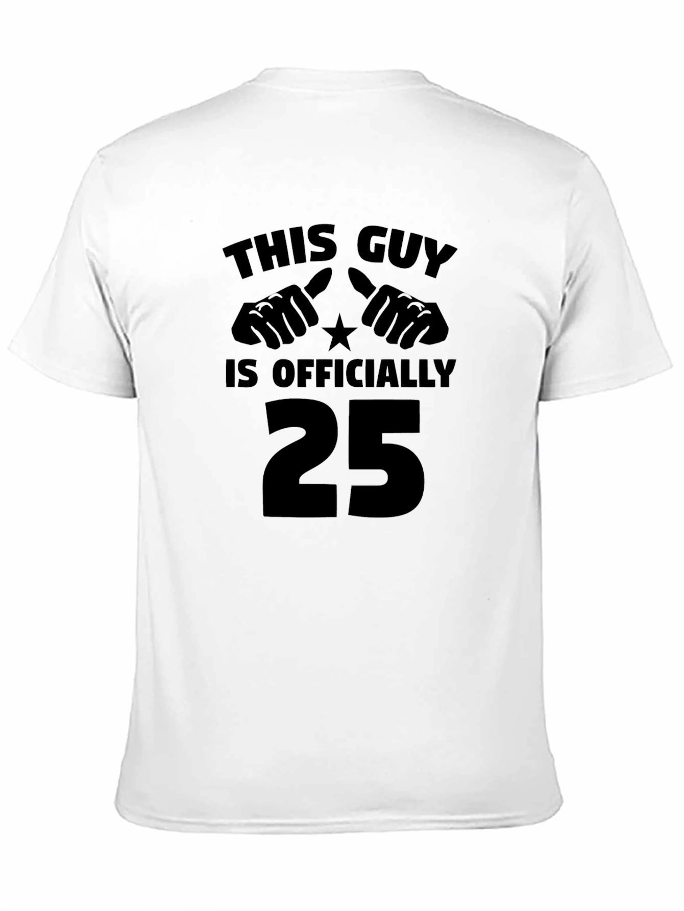 Black This Guy is Officially 25 - Birthday T-Shirt view 11