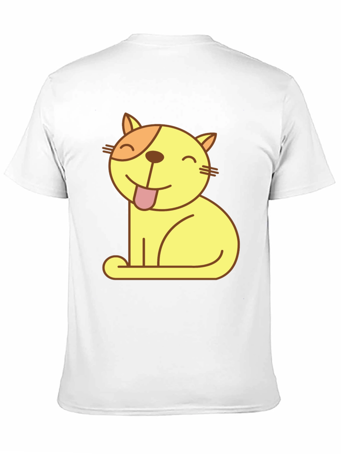 Black Cute Cartoon Cat Black T-Shirt view 11