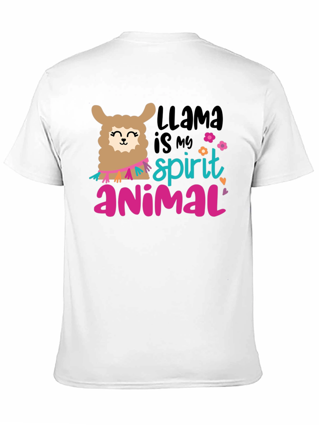 Black Llama Spirit Animal Graphic T-Shirt view 11