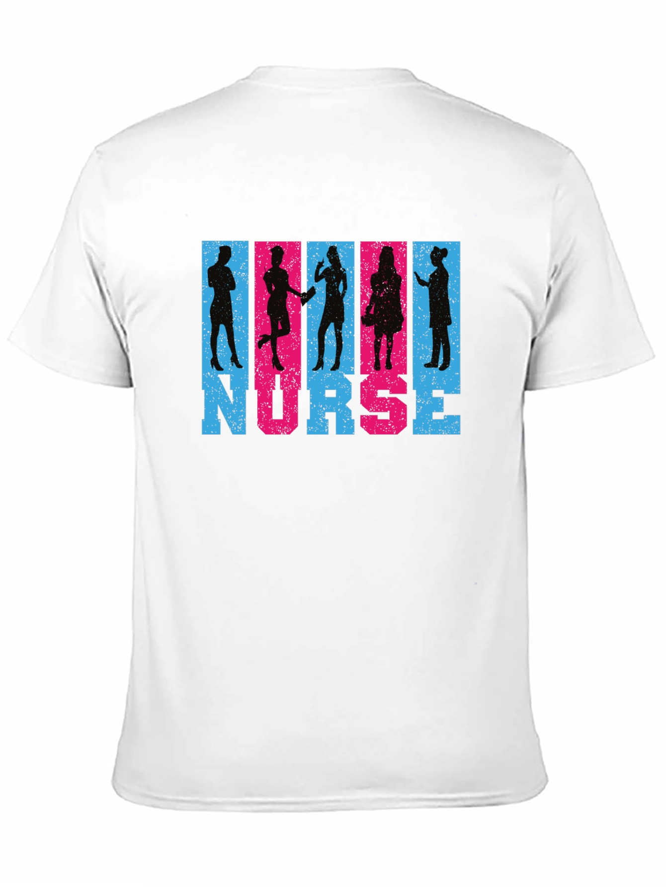 Black Nurse Silhouette Graphic T-Shirt view 11