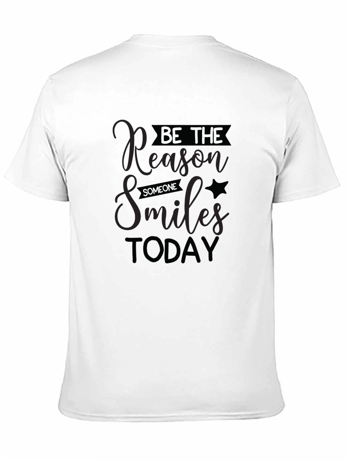 Black Inspirational Graphic Tee - Be the Reason Someone Smiles Today view 11