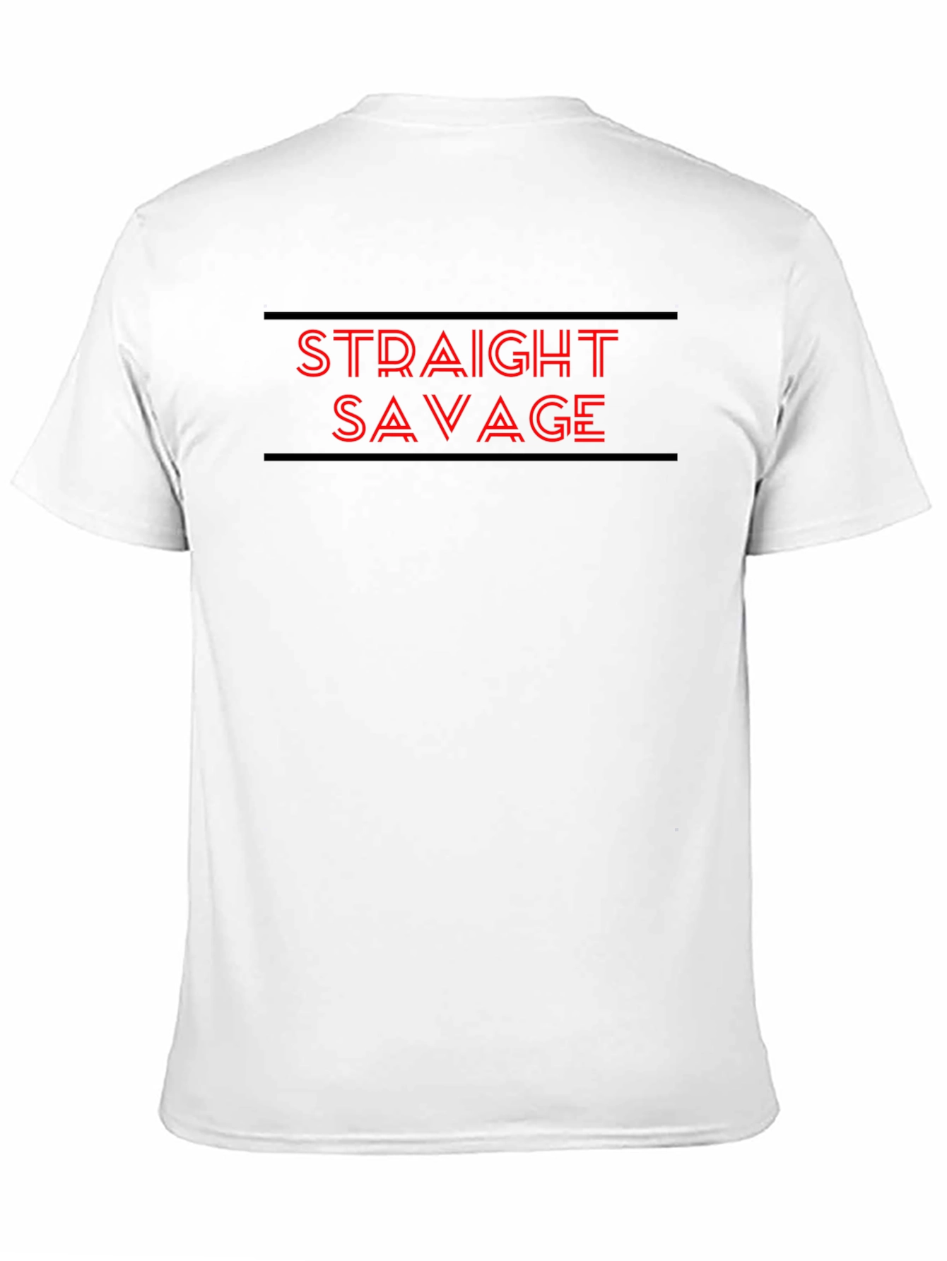 Black Straight Savage Graphic T-Shirt - Bold Statement Tee view 11