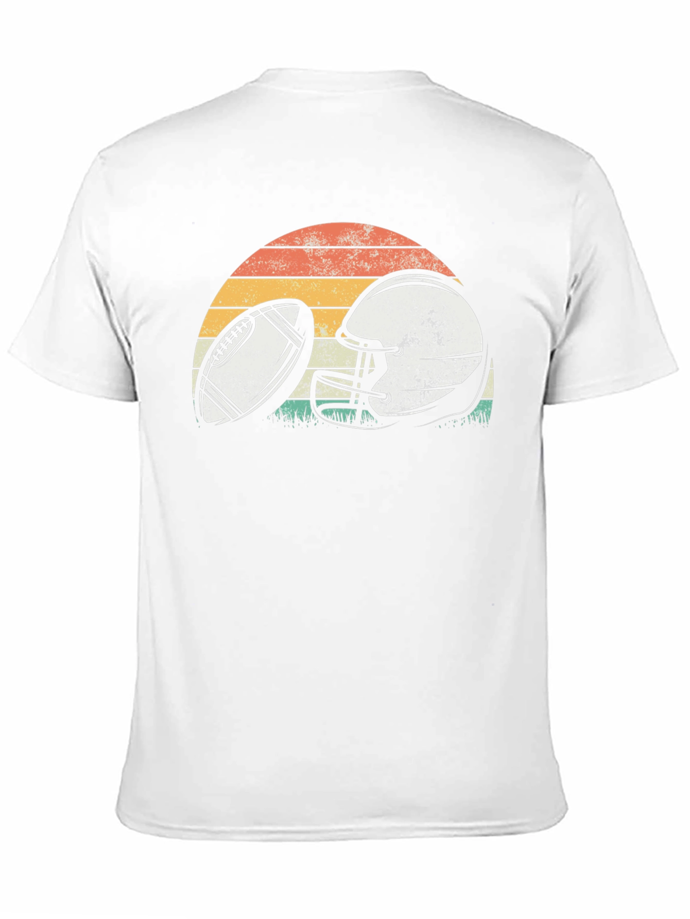 Black Retro Football Graphic Tee - Vintage Style Comfort view 11