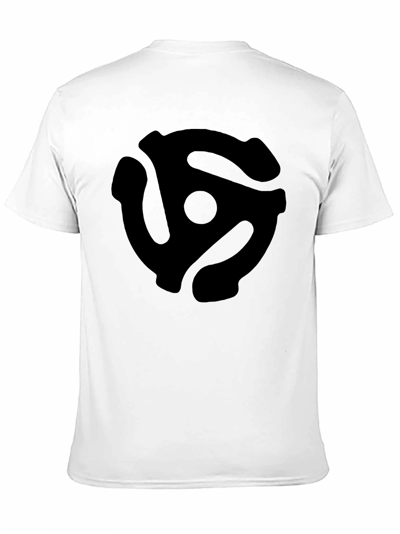 Black Retro Record Adapter T-Shirt view 11