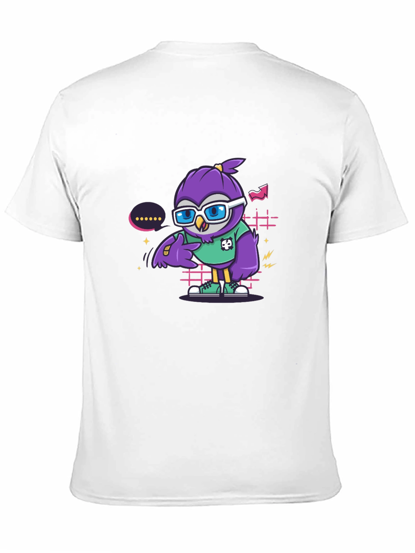 Black Cool Owl Graphic Tee - Trendy Cartoon Style view 11