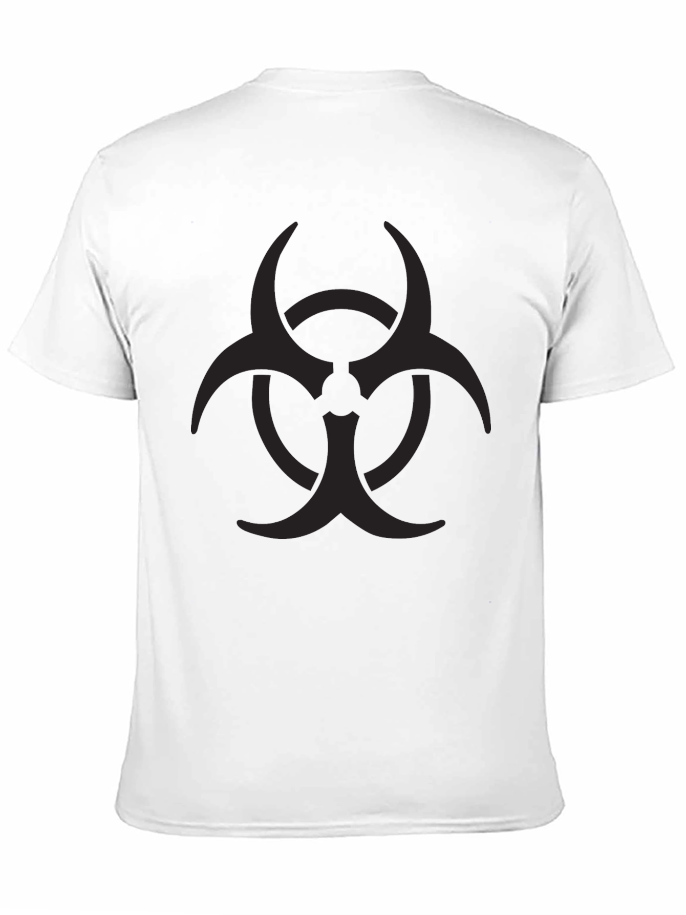 Black Biohazard Symbol Black T-Shirt view 11