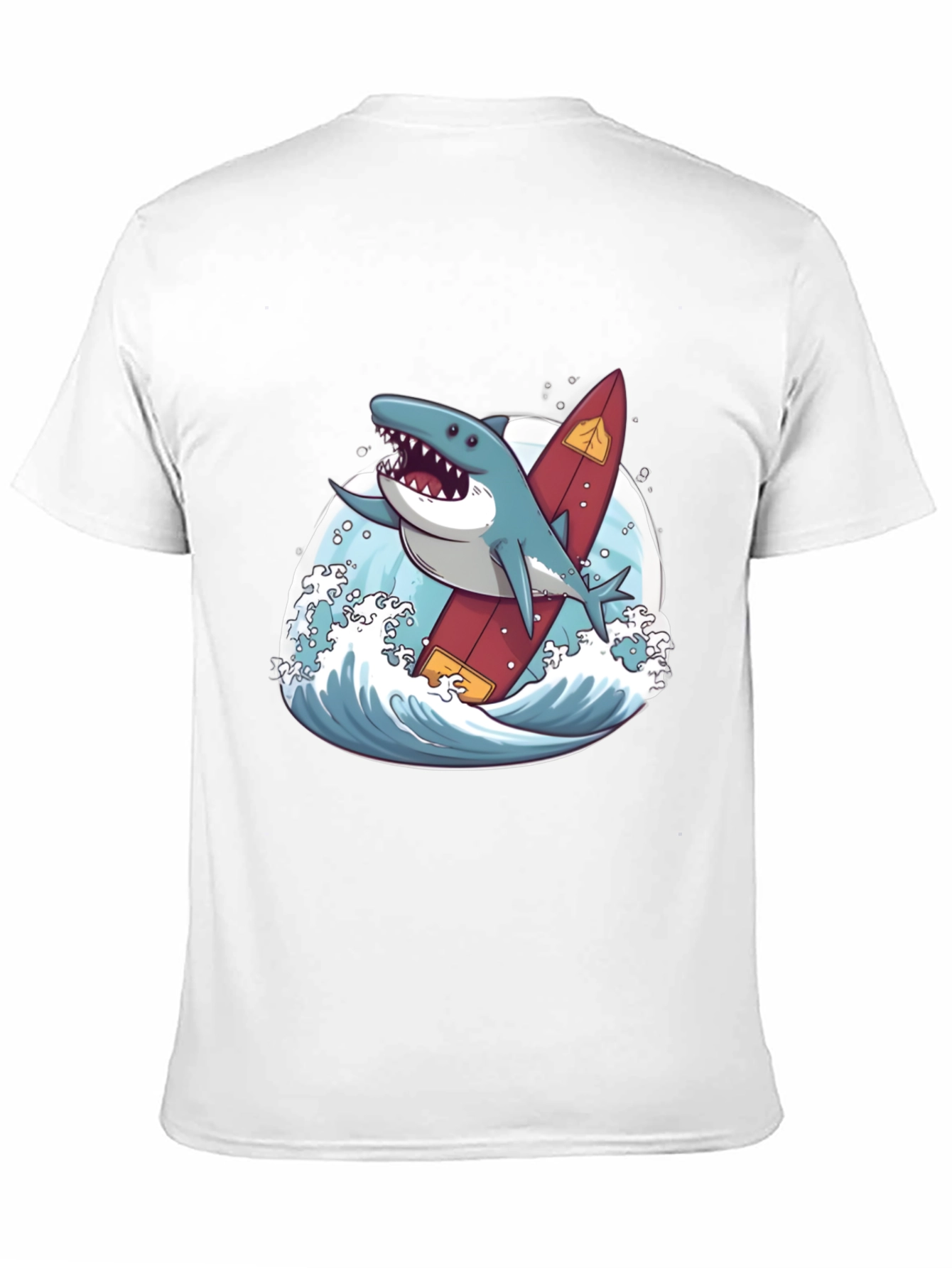 Black Shark Surfer T-Shirt - Fun Graphic Tee view 11