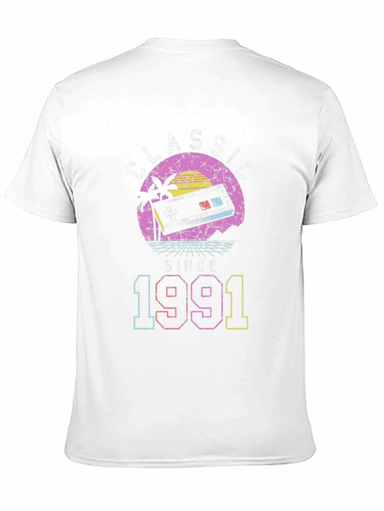 Black Classic Since 1991 Retro Gaming T-Shirt view 11