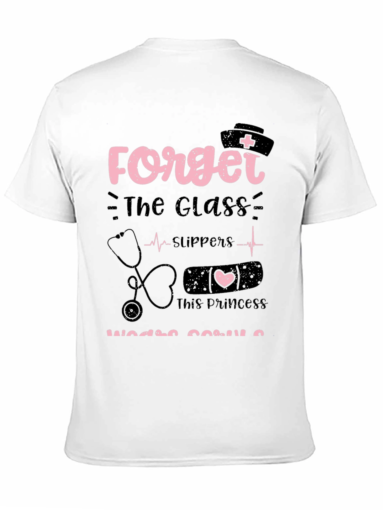 Black Nurse Princess T-Shirt, Nursing Gift view 11