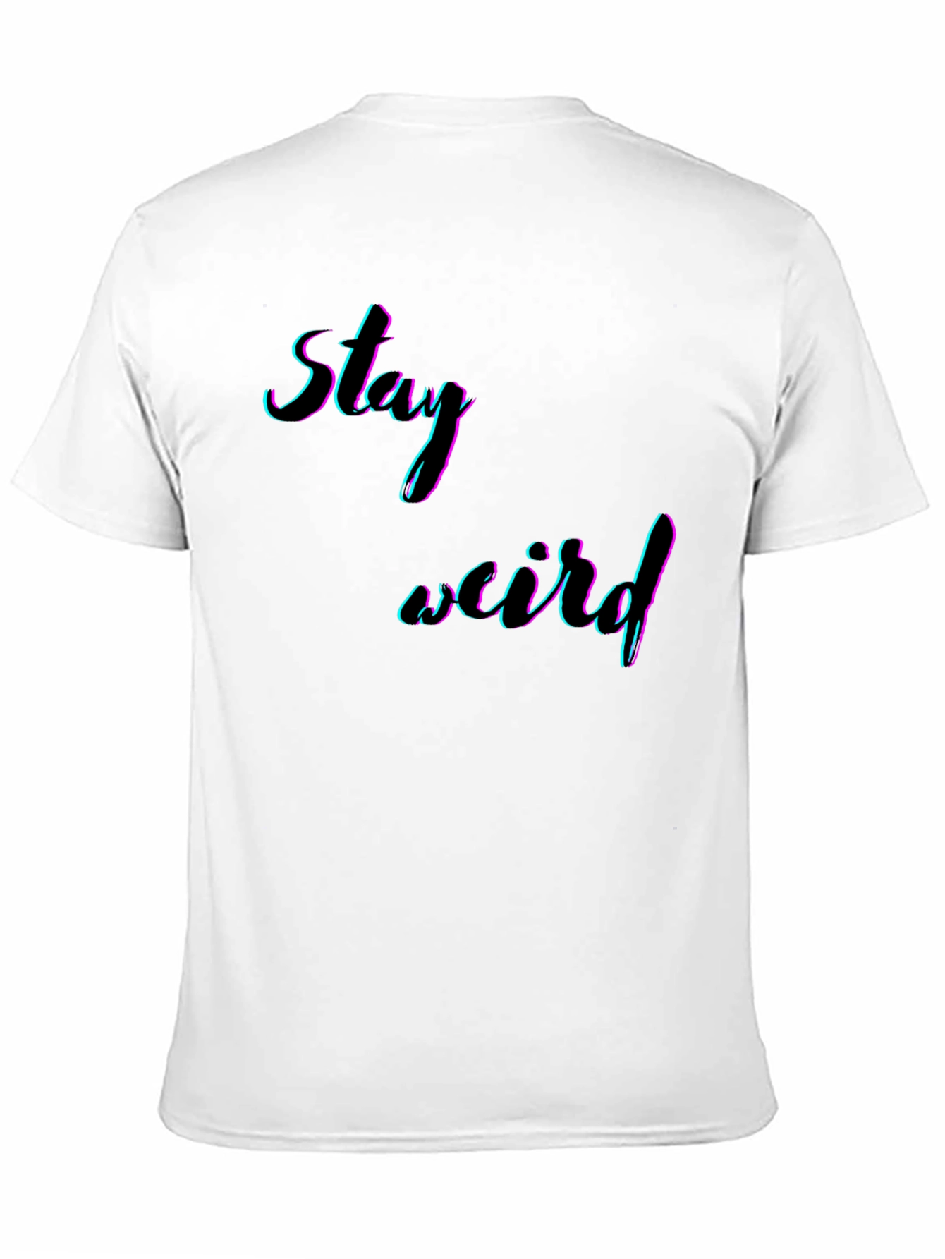 Black Stay Weird Graphic Tee - Men's Black T-Shirt view 11
