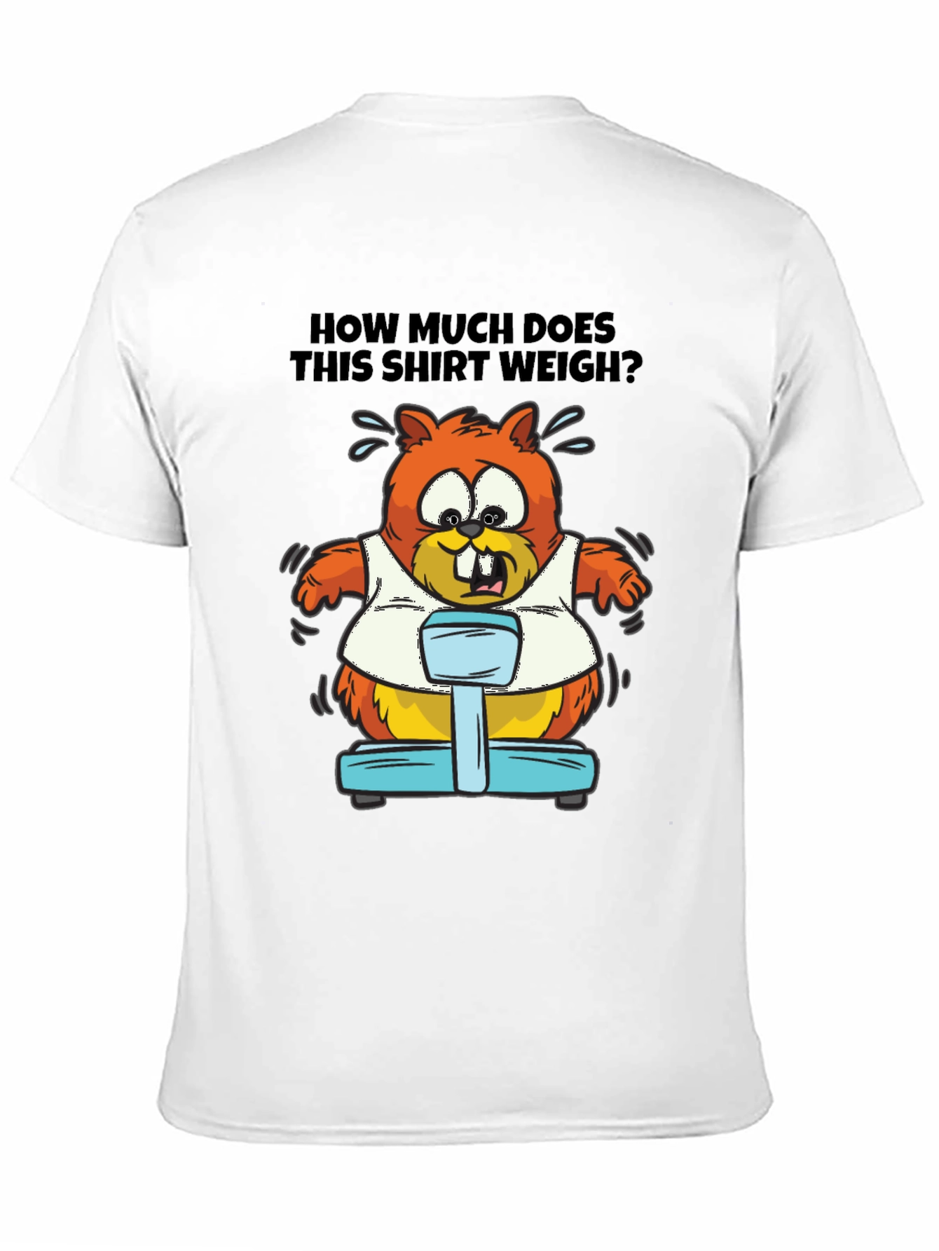 Black Humorous Beaver Weight T-Shirt view 11
