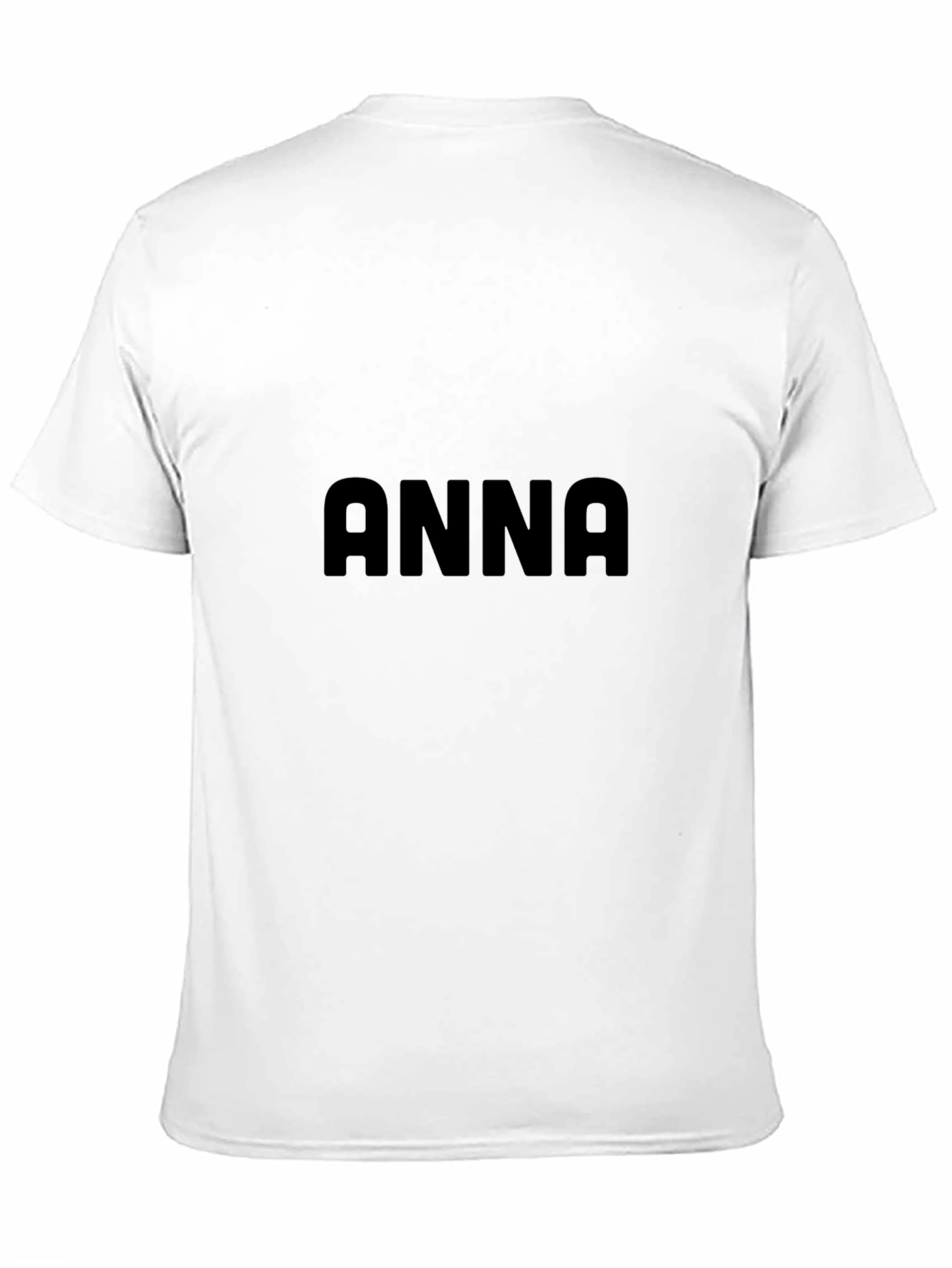Black Custom "ANNA" Black T-Shirt - Personalized Name Tee view 11