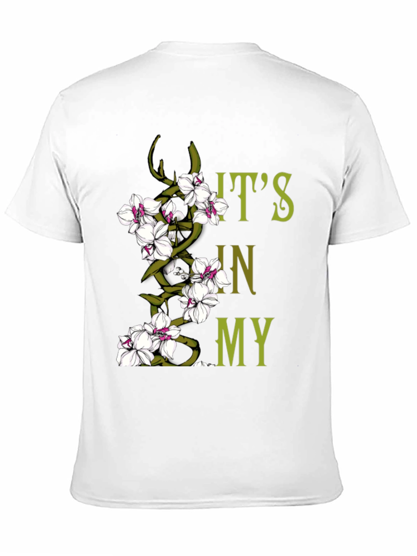 Black Floral Orchid T-Shirt - It's In My Nature Graphic Tee view 11