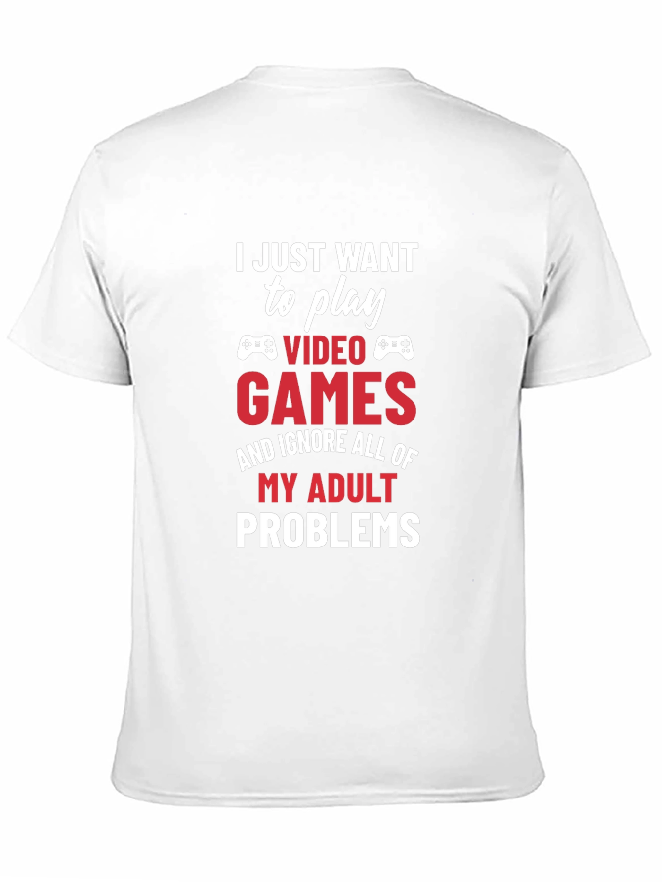 Black Gamer Tee: Play Video Games, Ignore Adult Problems view 11