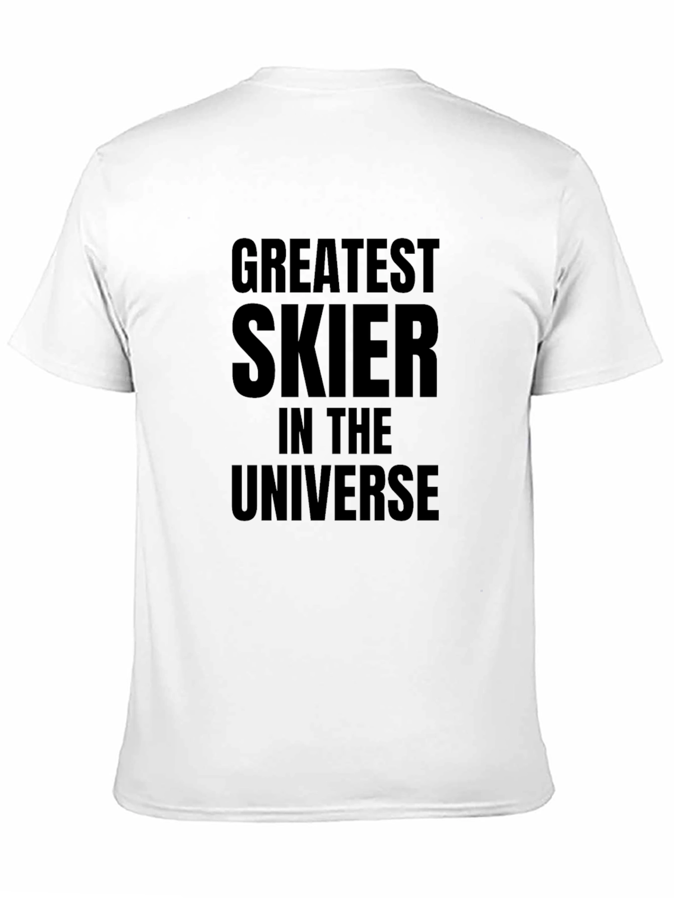 Black Greatest Skier in the Universe Black T-Shirt view 11