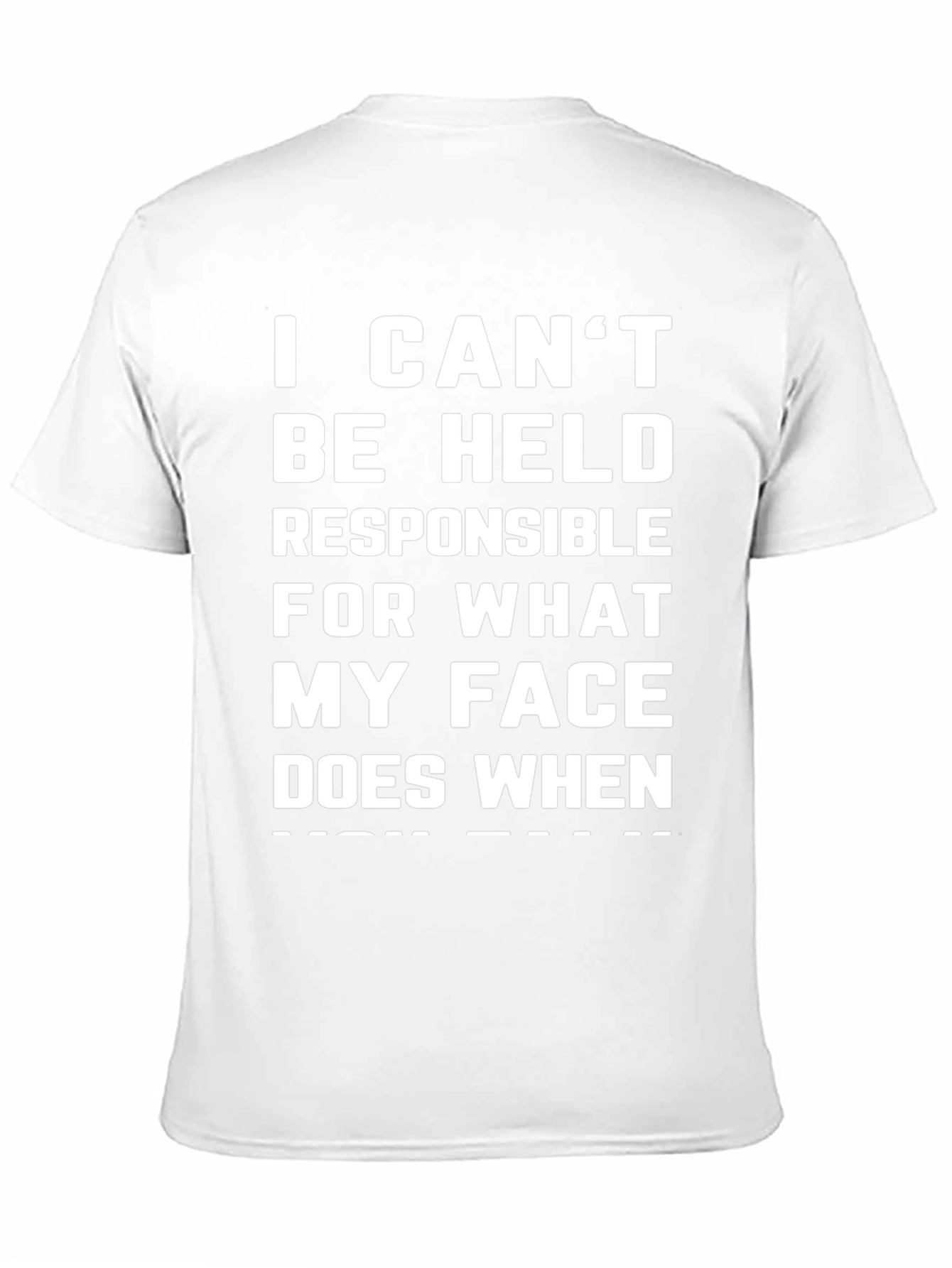 Black Funny Graphic Tee: I Can't Be Held Responsible T-Shirt view 11