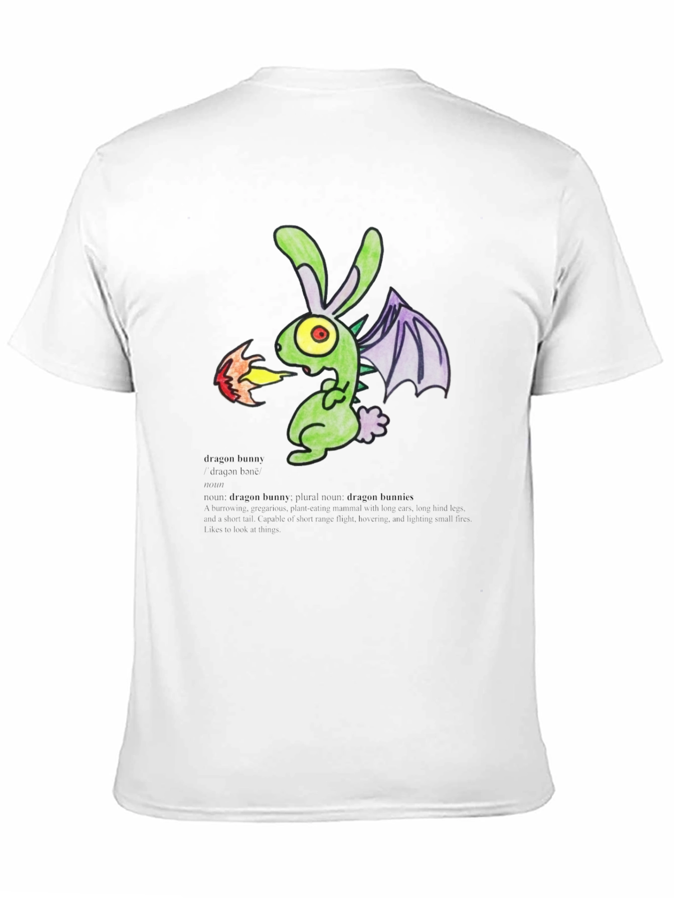 Black Dragon Bunny Graphic T-Shirt view 11